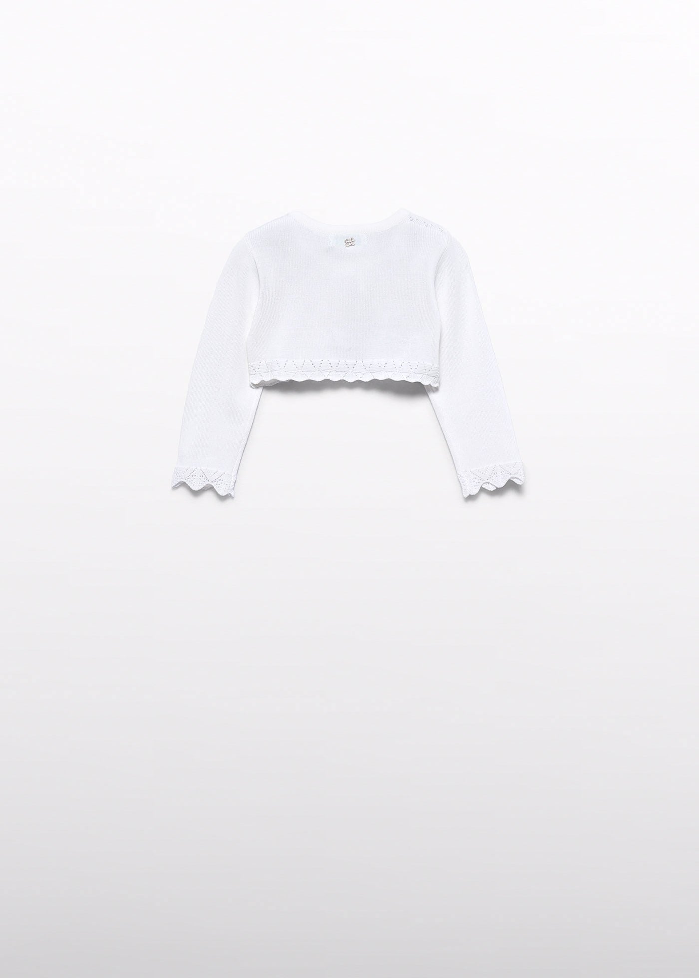 Mayoral Abel Lula Baby Girl Mercerized Bolero White