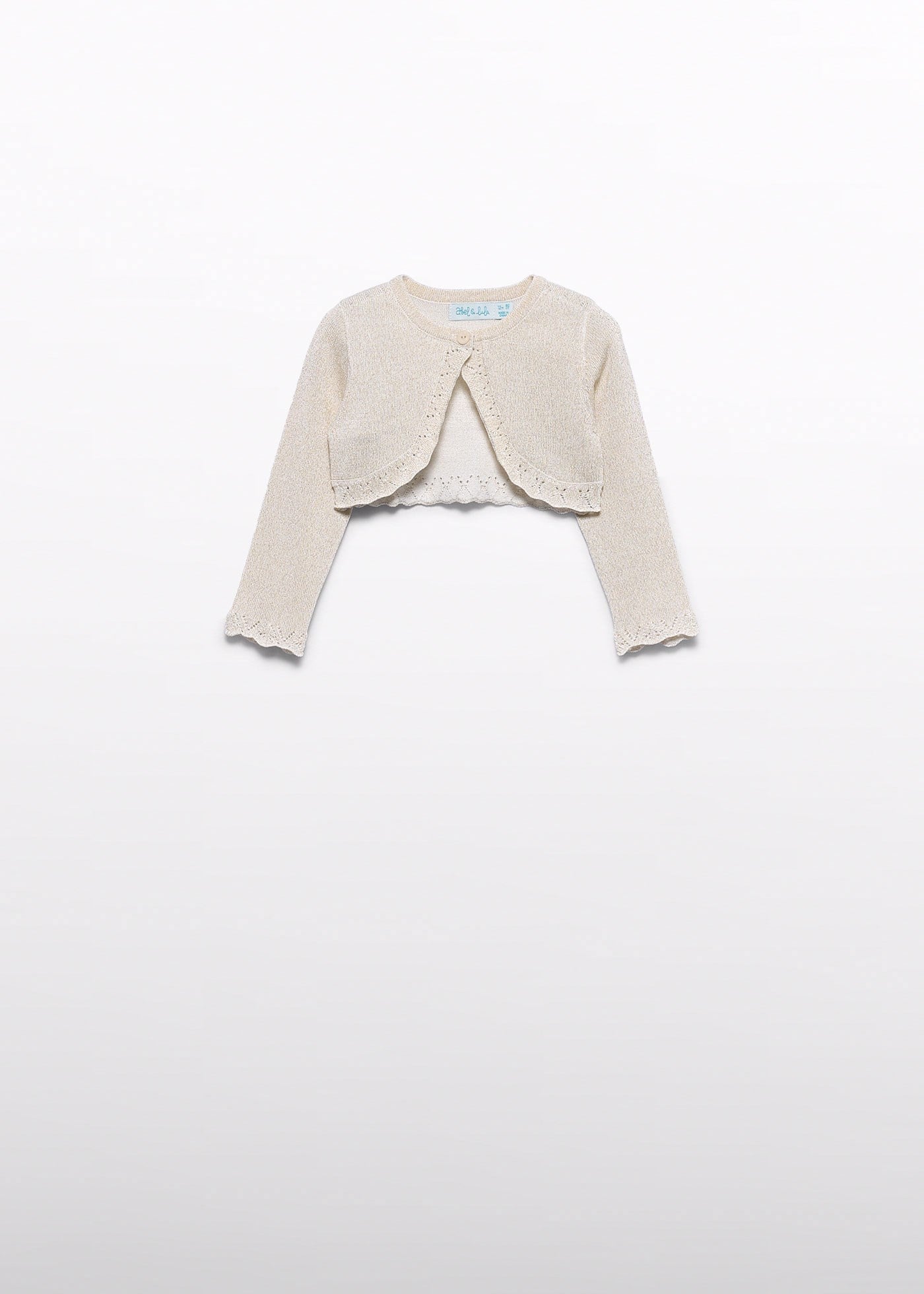 Mayoral Abel Lula Baby Girl Mercerized Bolero Beige