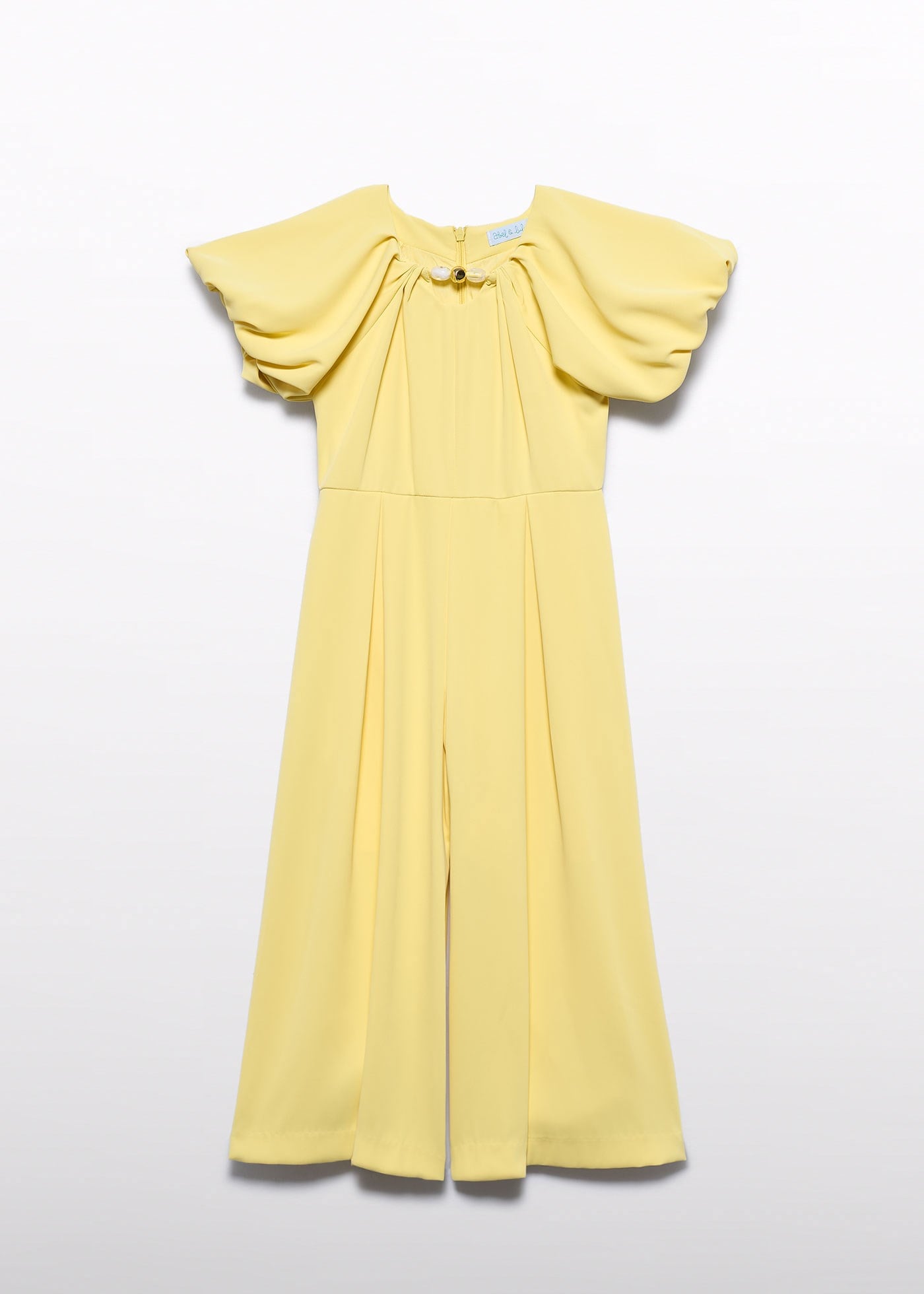 Mayoral Abel Lula Girl's Crepe Long Formal Jumpsuit Yellow
