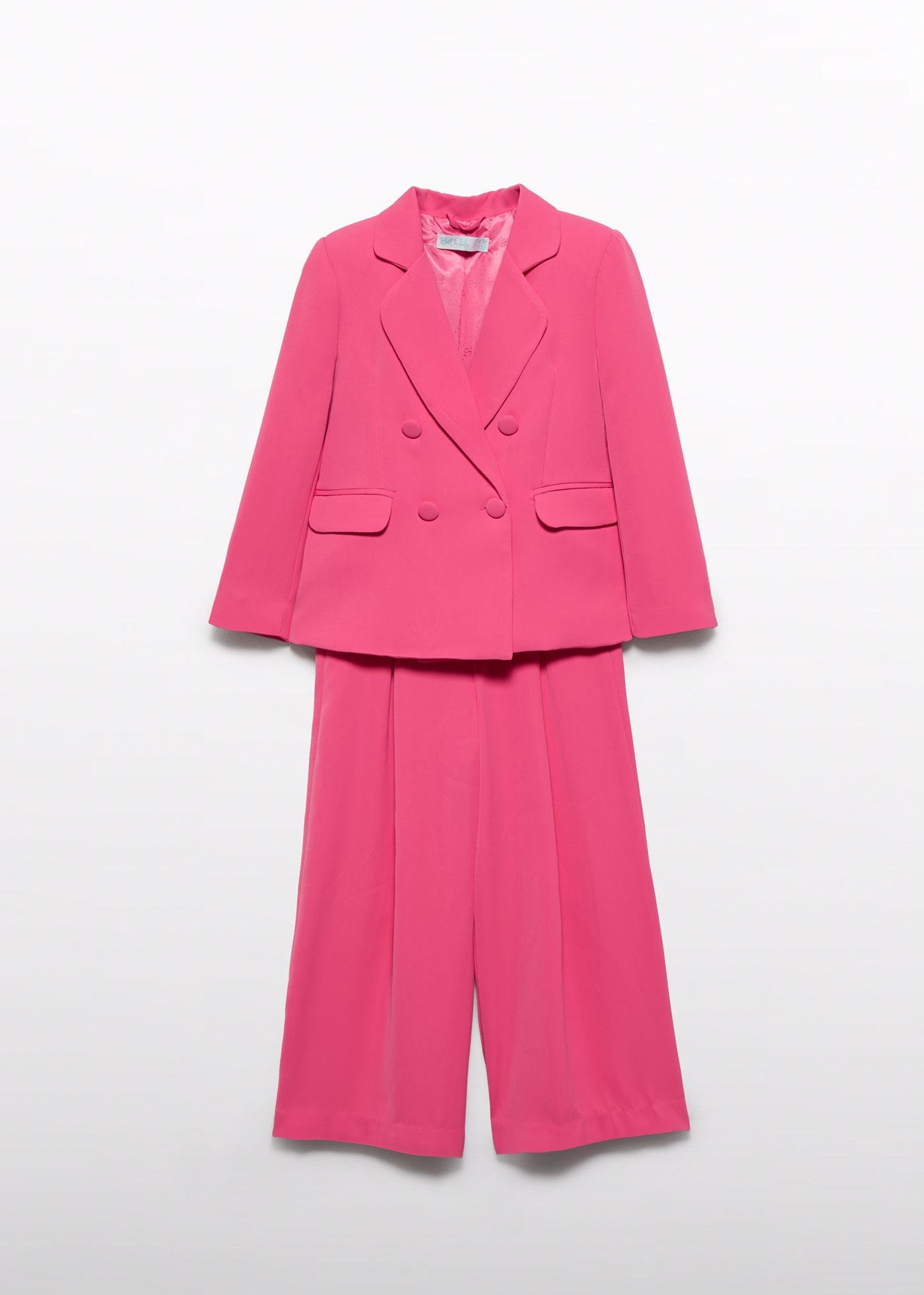 Mayoral Abel Lula Girls' Queens Formal Jacket and Pants Set Pink
