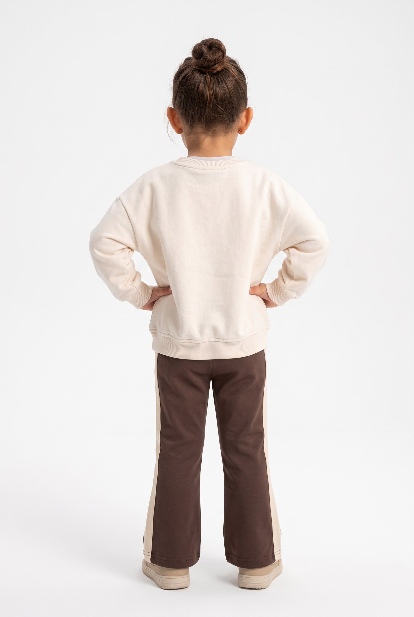 4-8 Yaş Kız Çocuk Sweatshirt Bej