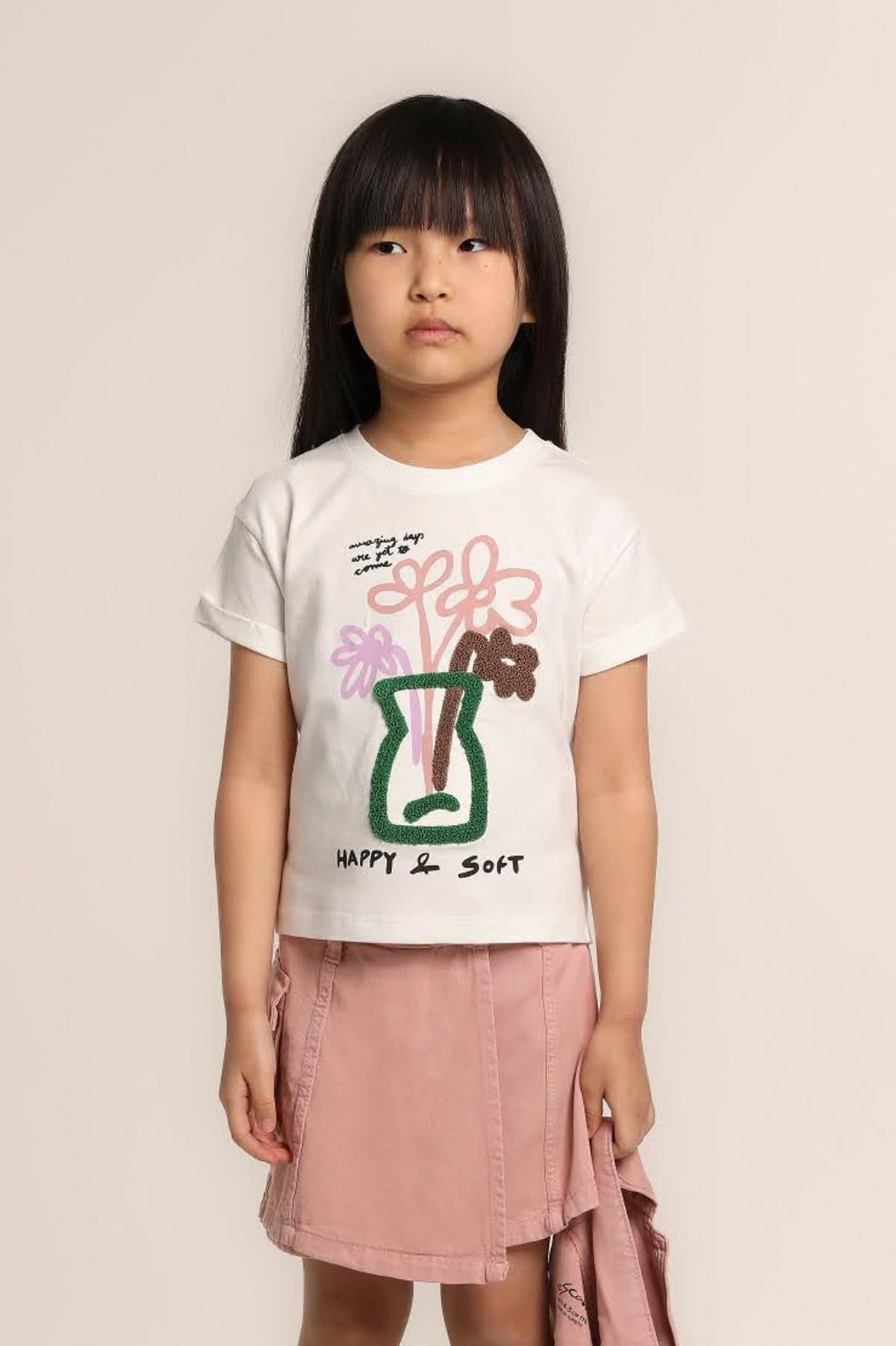Kız Bebek Kabartma Baskılı Tshirt