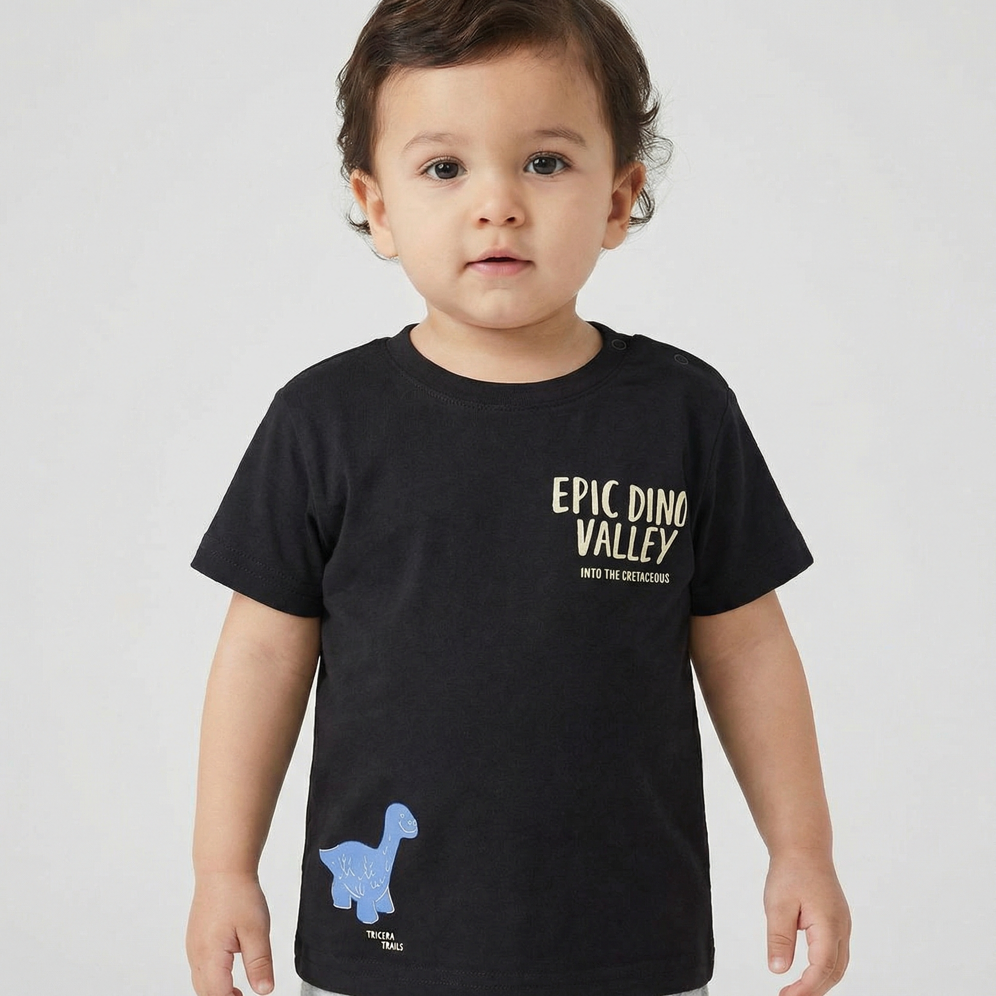Mackays Baby Boy Dinosaur T-Shirt Black