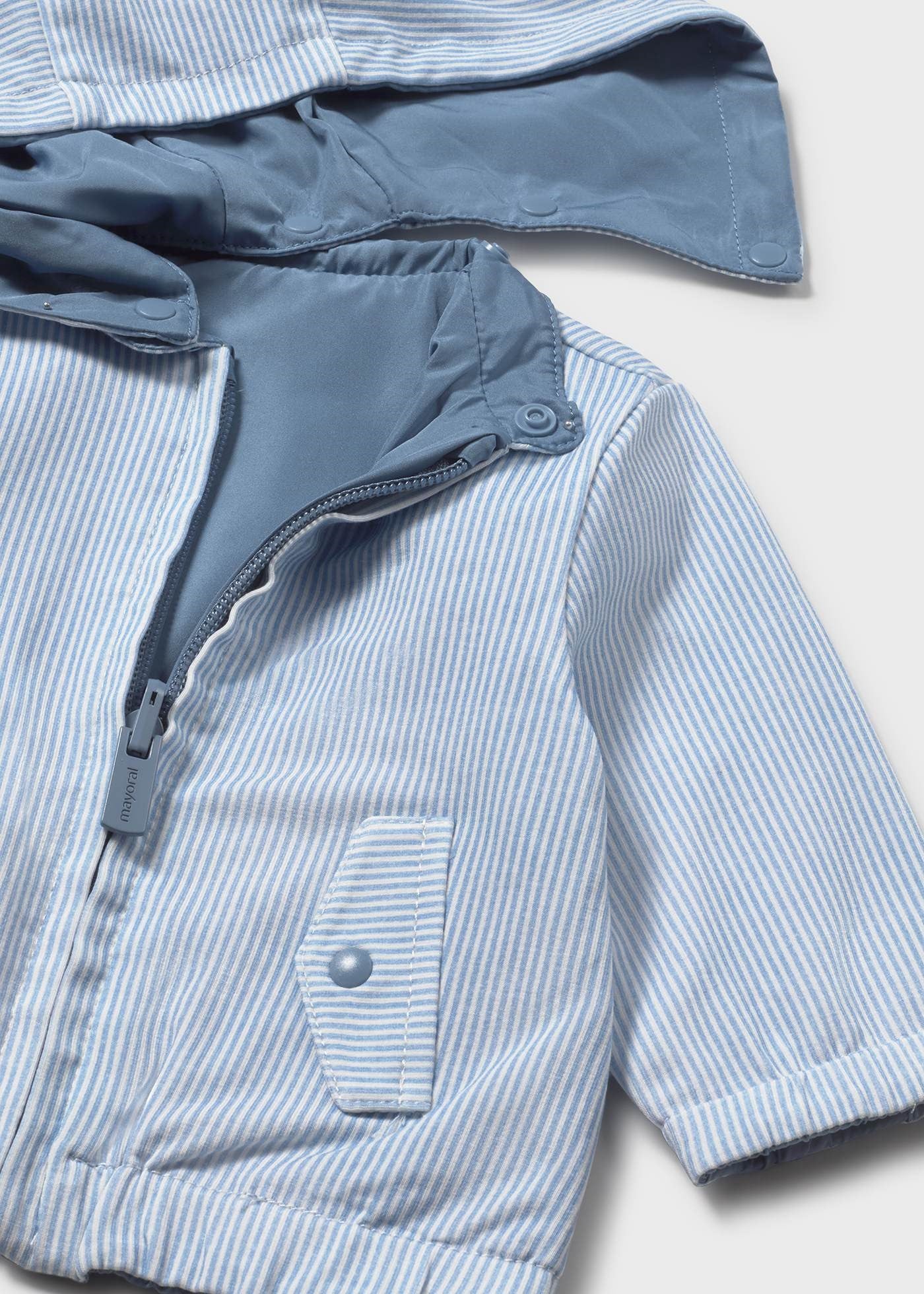 Mayoral Newborn Baby Boy Reversible Raincoat Blue