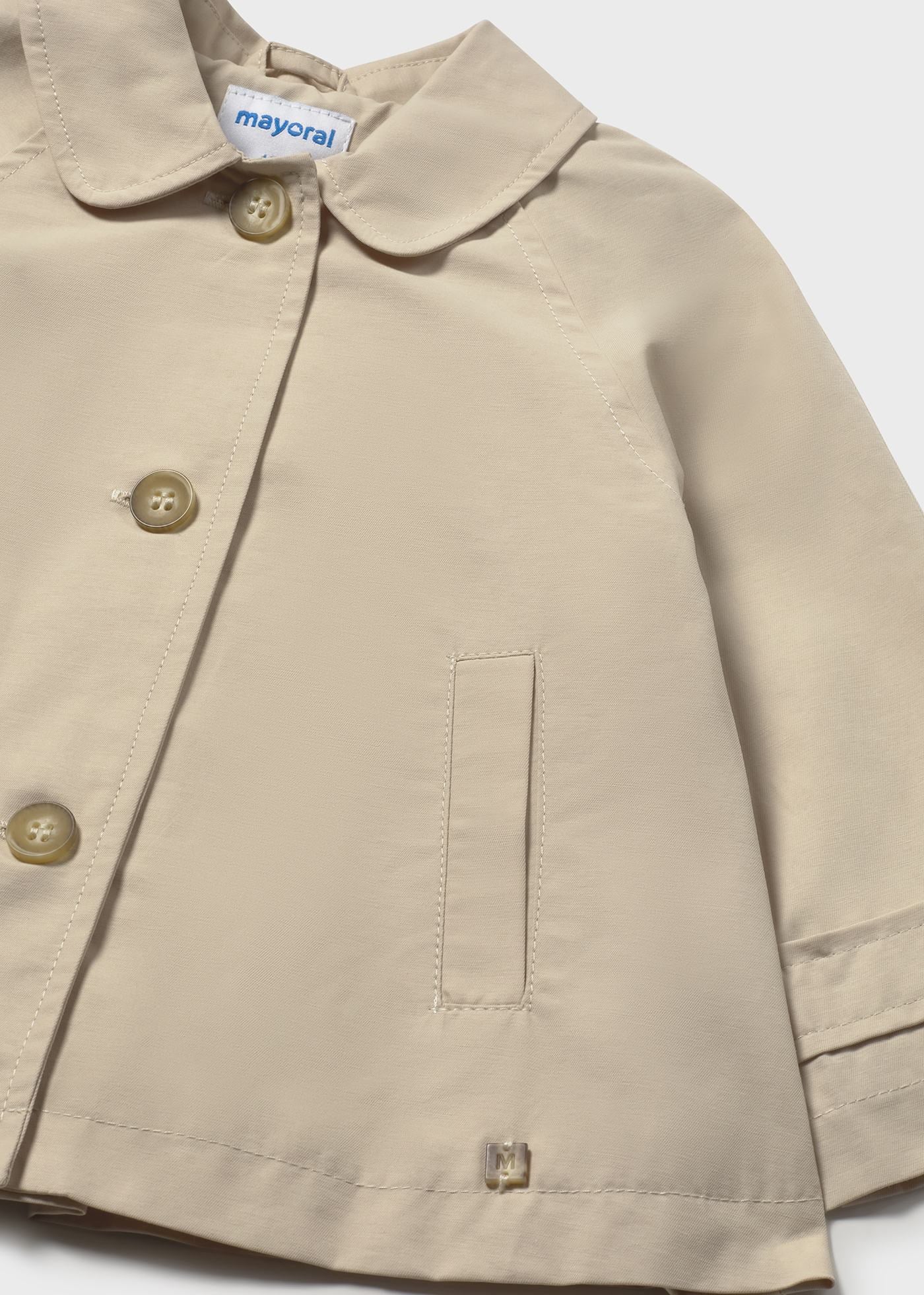 Mayoral Baby Girl Spring Trench Coat Beige