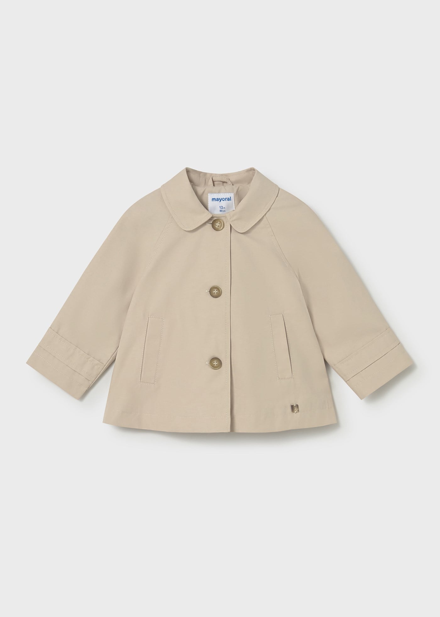 Mayoral Baby Girl Spring Trench Coat Beige
