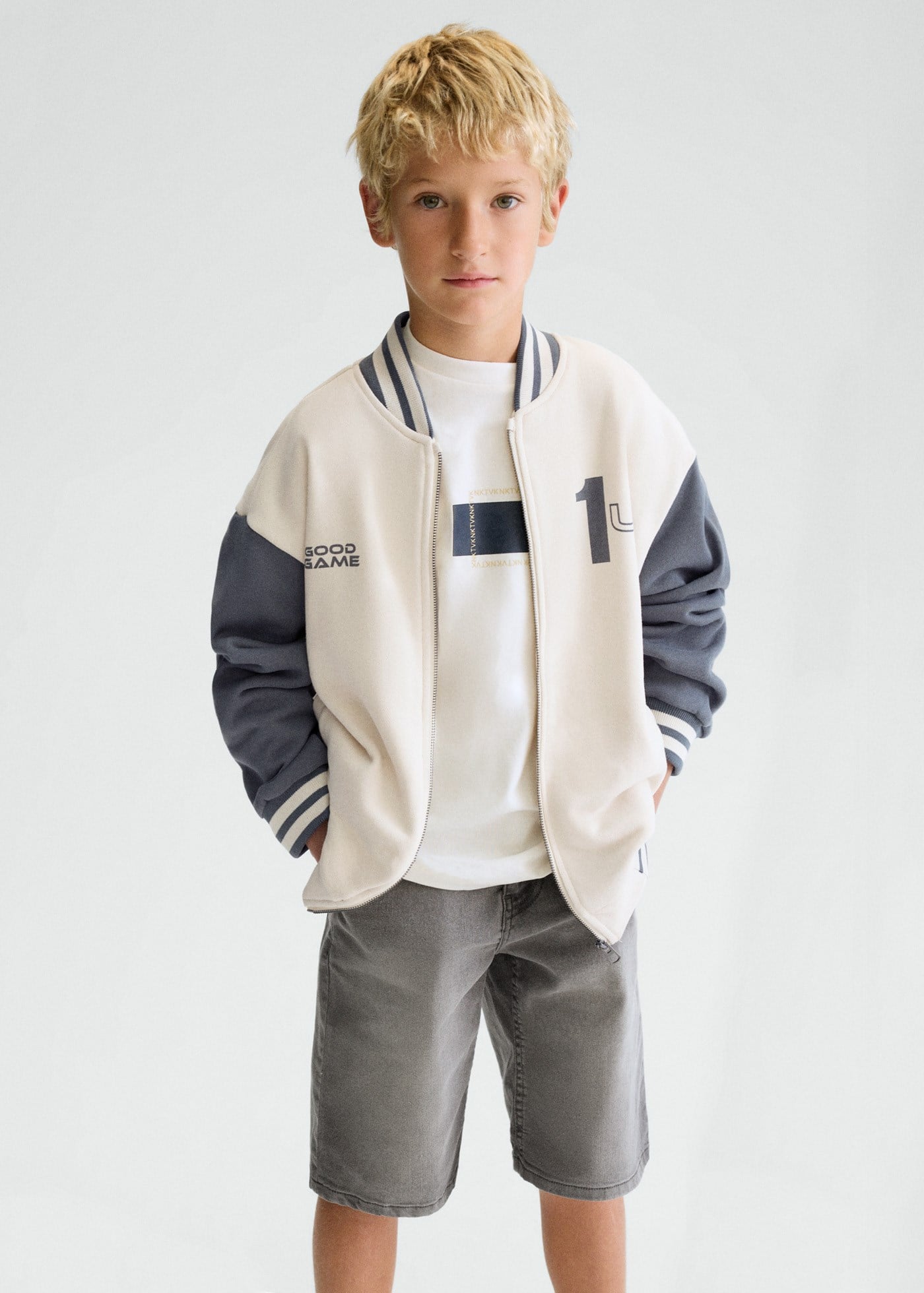 Mayoral Boys' College Jacket, Beige