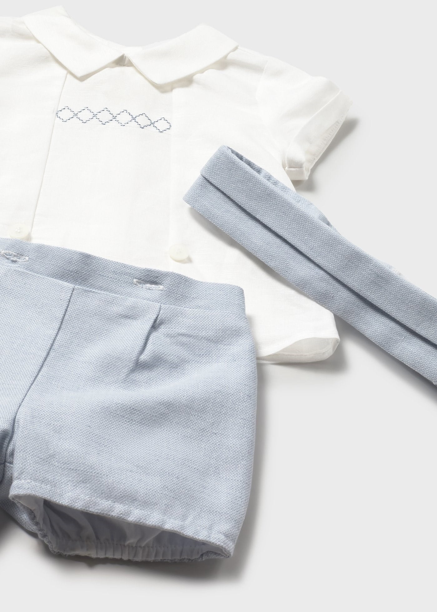 Mayoral Newborn Baby Boy Linen Set Blue