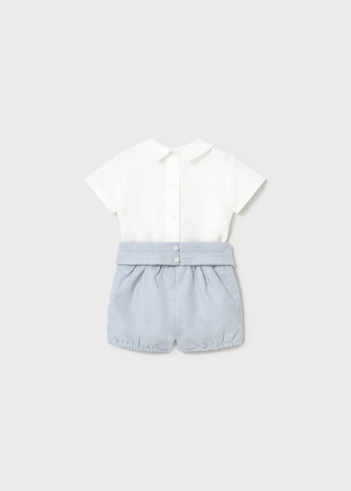 Mayoral Newborn Baby Boy Linen Set Blue