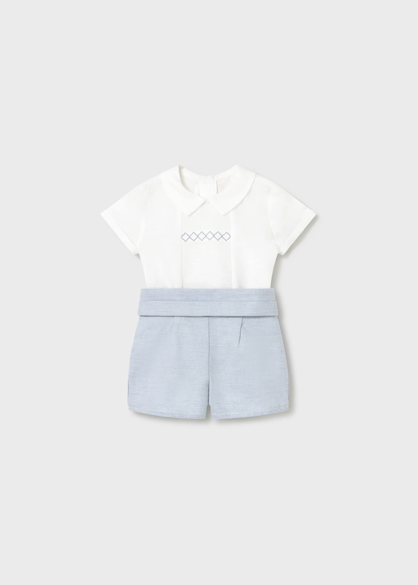 Mayoral Newborn Baby Boy Linen Set Blue