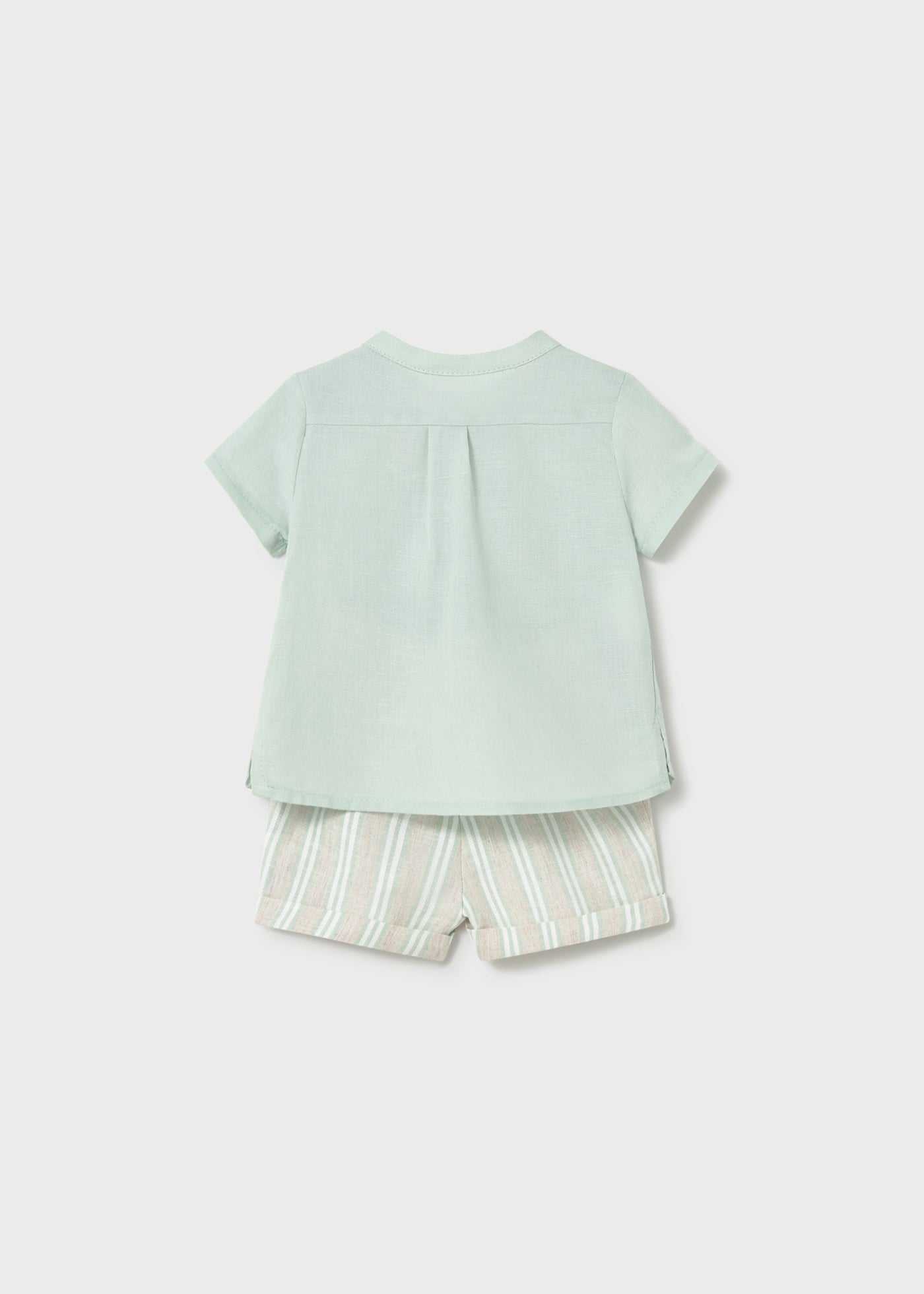 Mayoral Newborn Baby Boy Shirt and Shorts Set Green