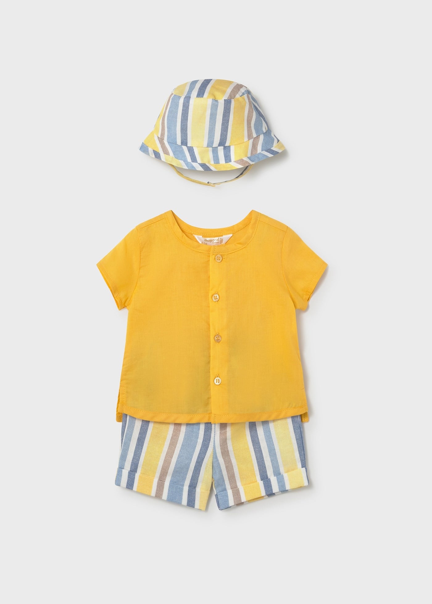 Mayoral Newborn Baby Boy Better Cotton Shorts Set Yellow