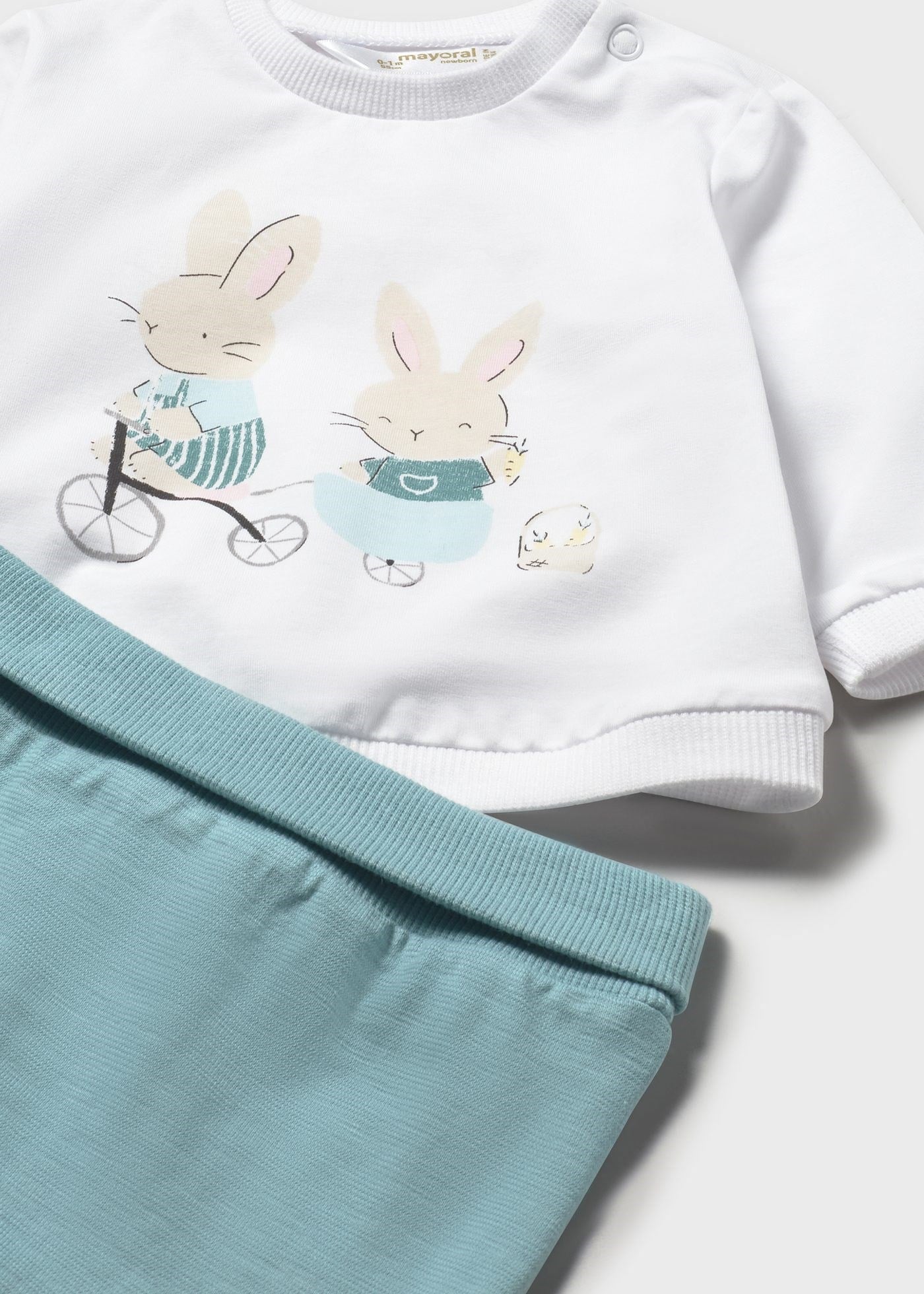 Mayoral Newborn Baby Boy Better Cotton Tracksuit Set White
