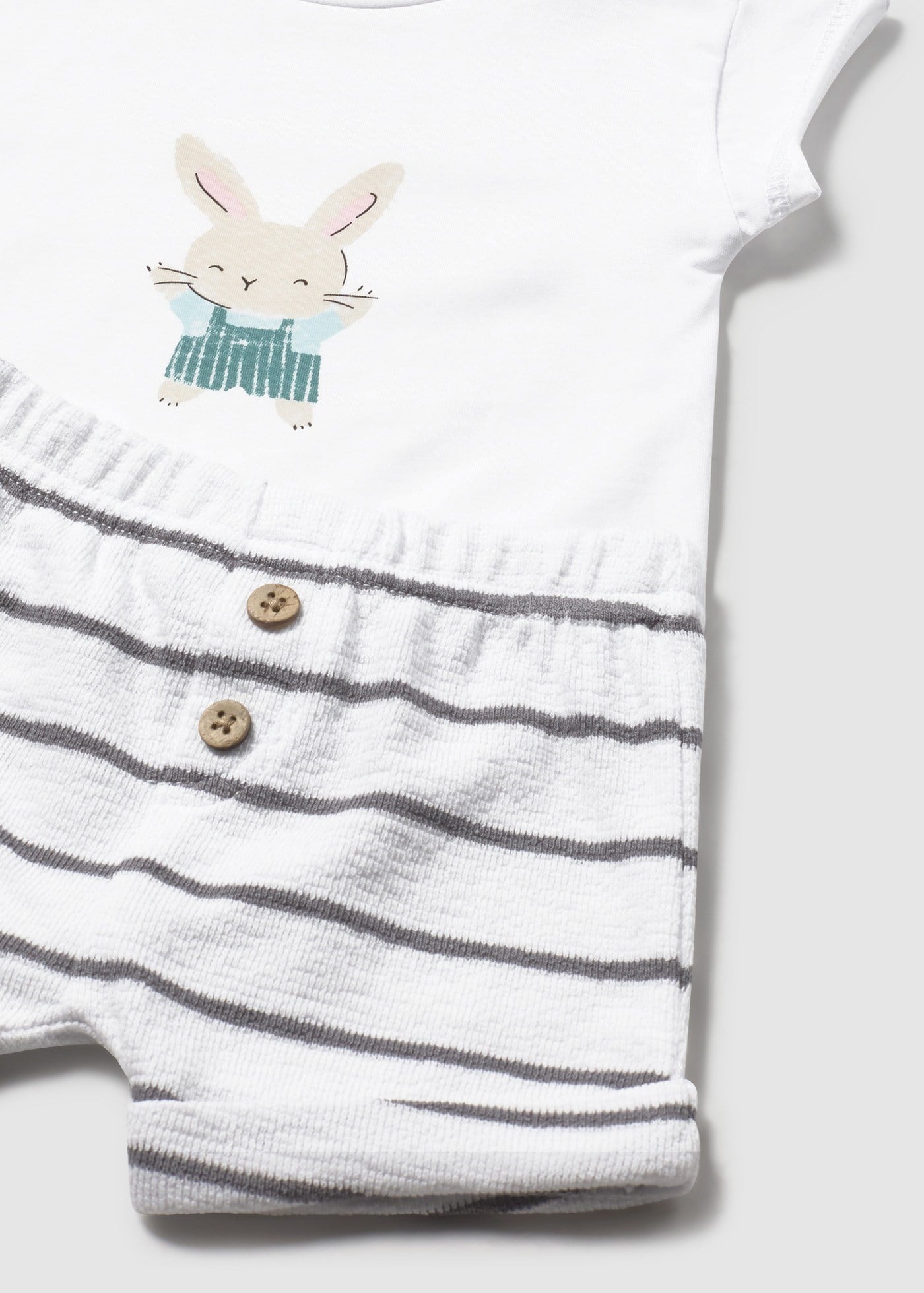 Mayoral Newborn Baby Boy Cotton Shorts Set Grey