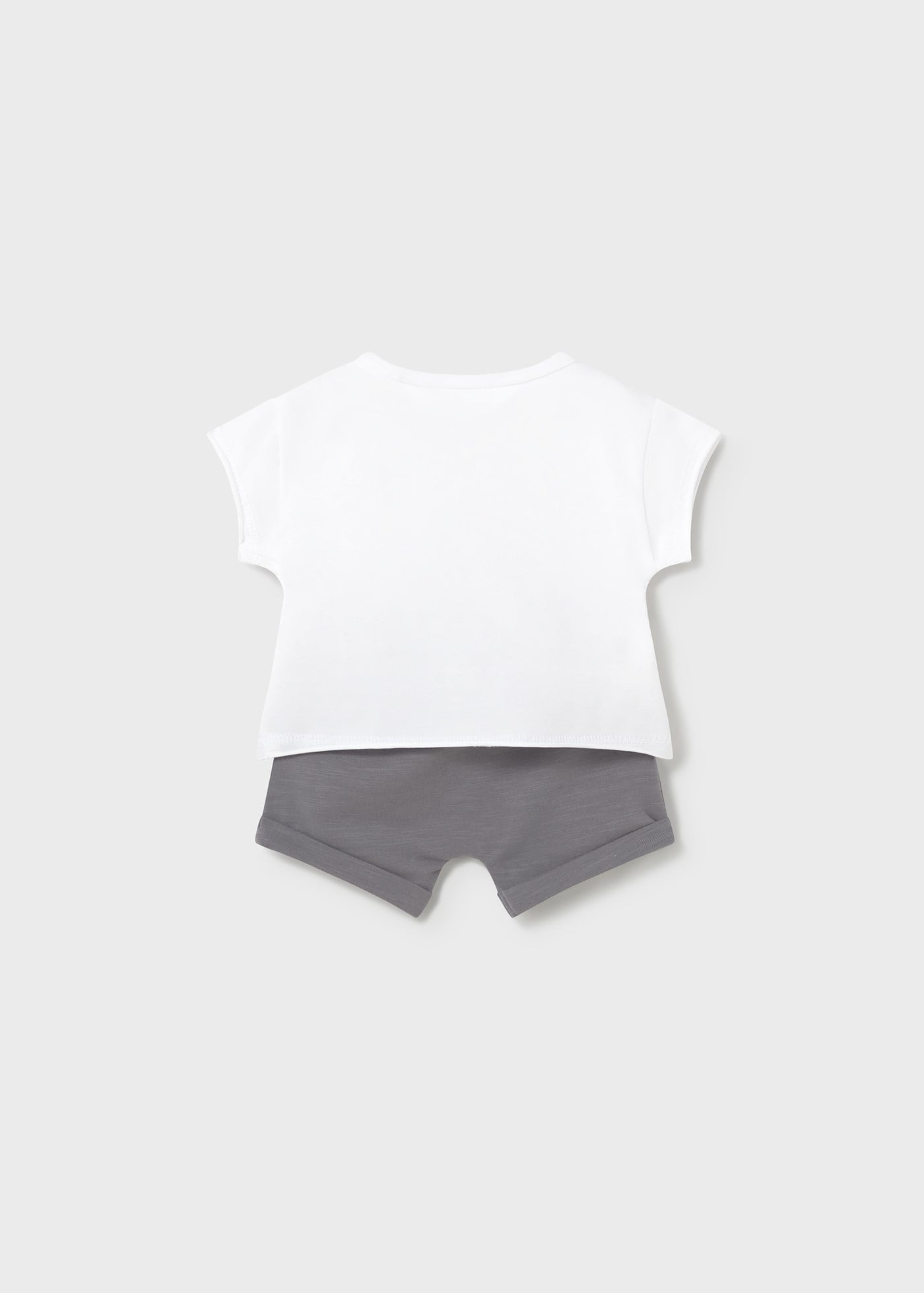 Mayoral Newborn Baby Boy Cotton Shorts Set Grey