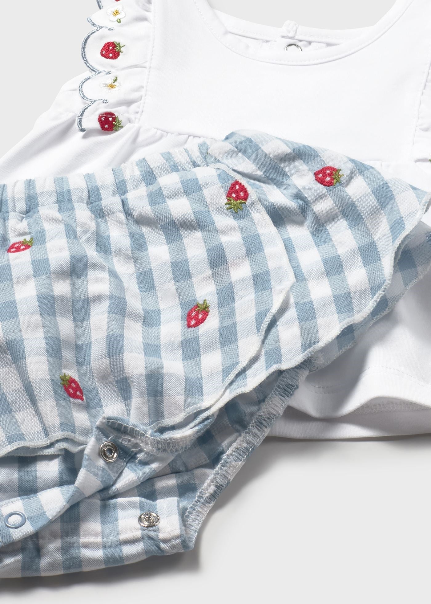 Mayoral Newborn Baby Girl Shirt and Skirt Set, Blue