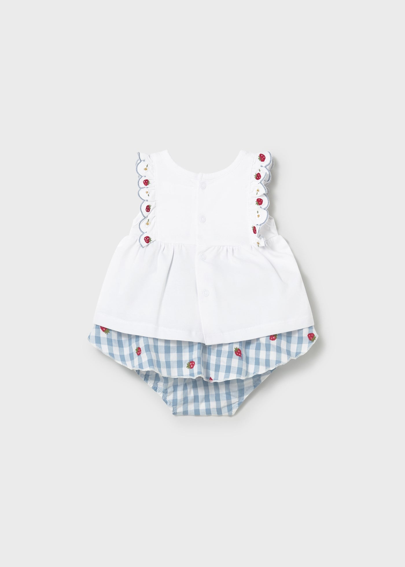 Mayoral Newborn Baby Girl Shirt and Skirt Set, Blue