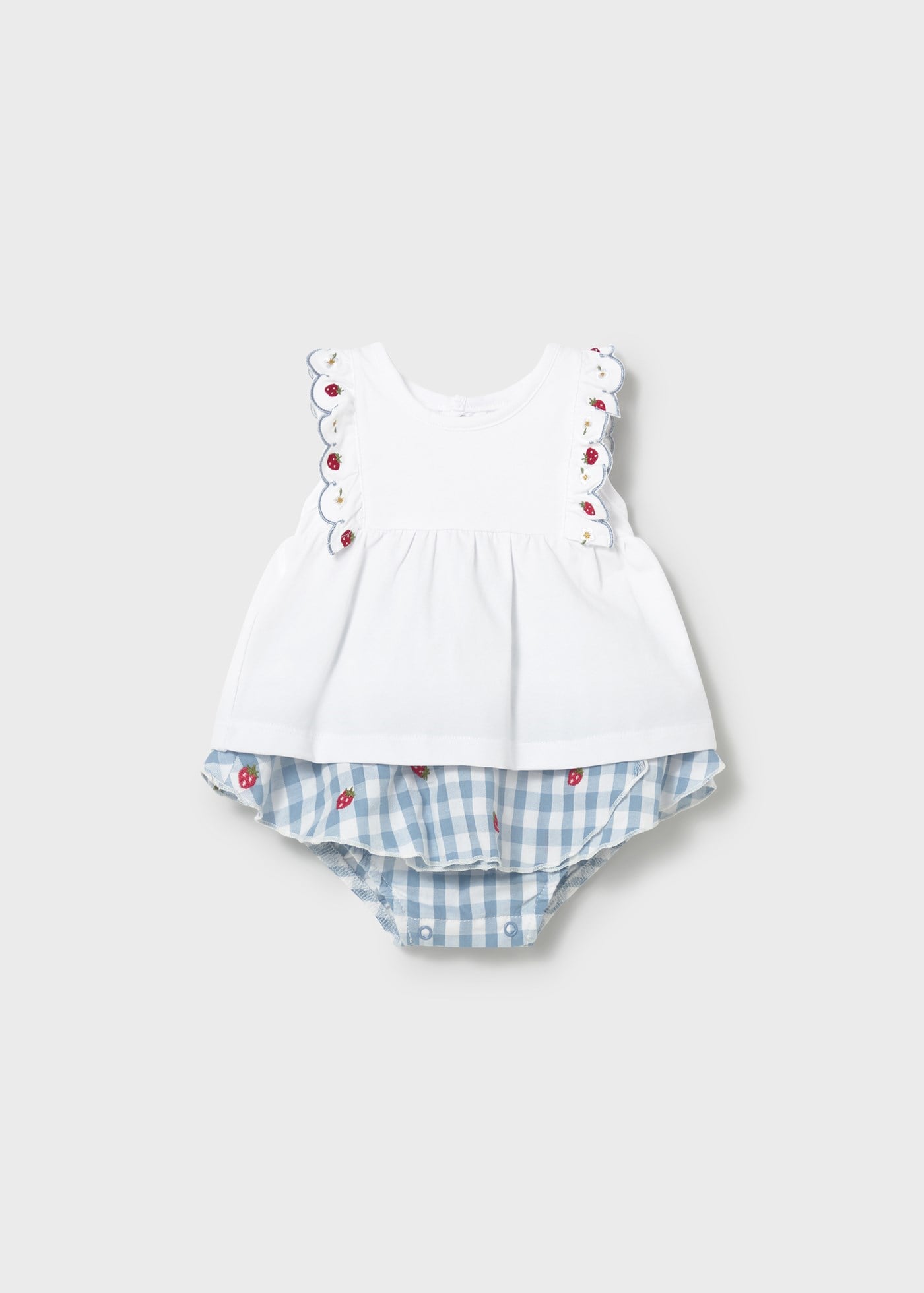 Mayoral Newborn Baby Girl Shirt and Skirt Set, Blue