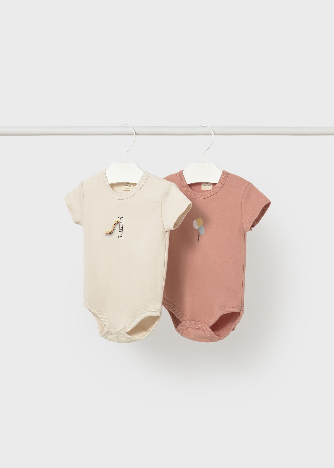 Mayoral Newborn Baby Two-Piece Bodysuit Beige