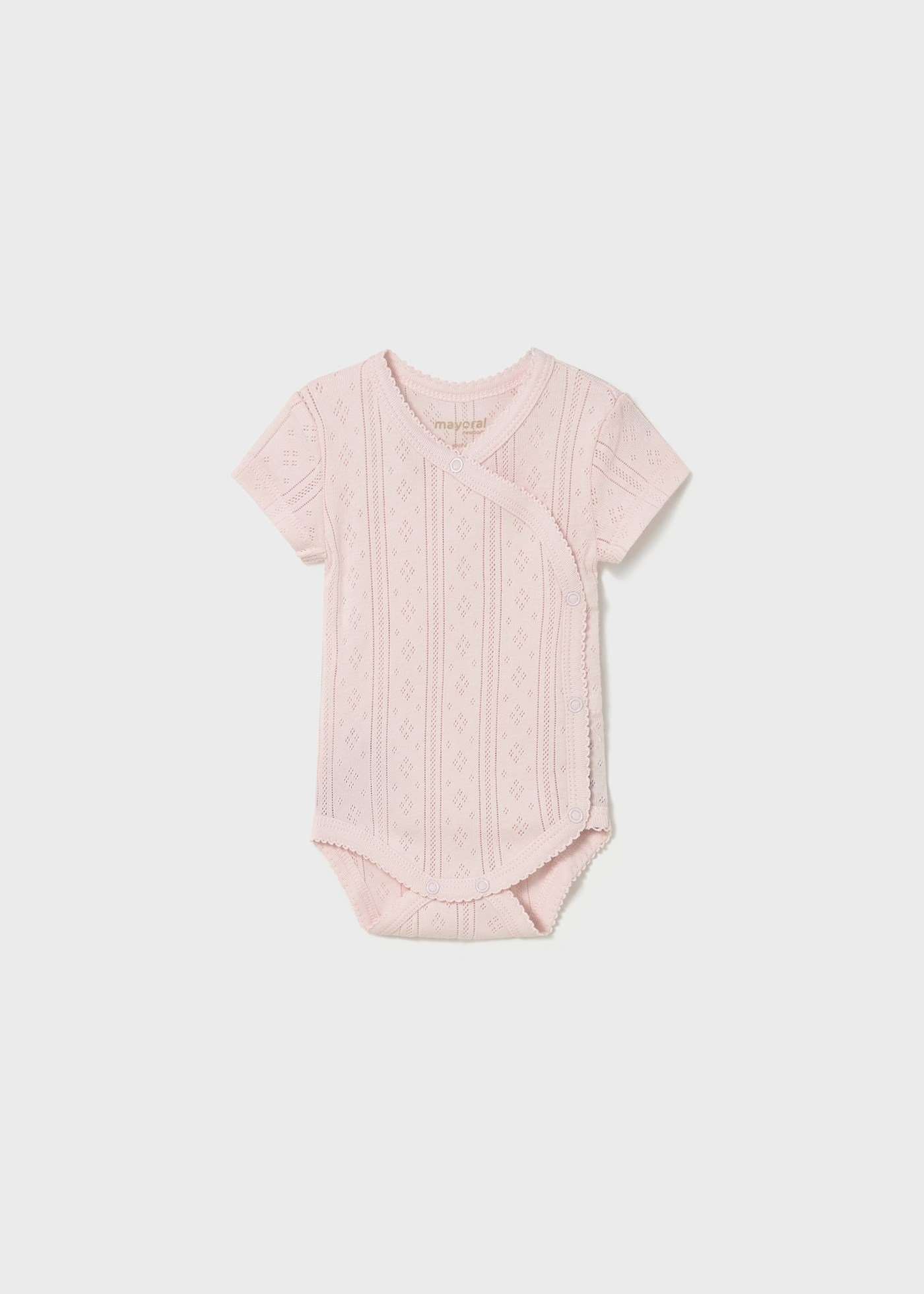 Mayoral Newborn Baby Girl Short Sleeve Bodysuit Pink
