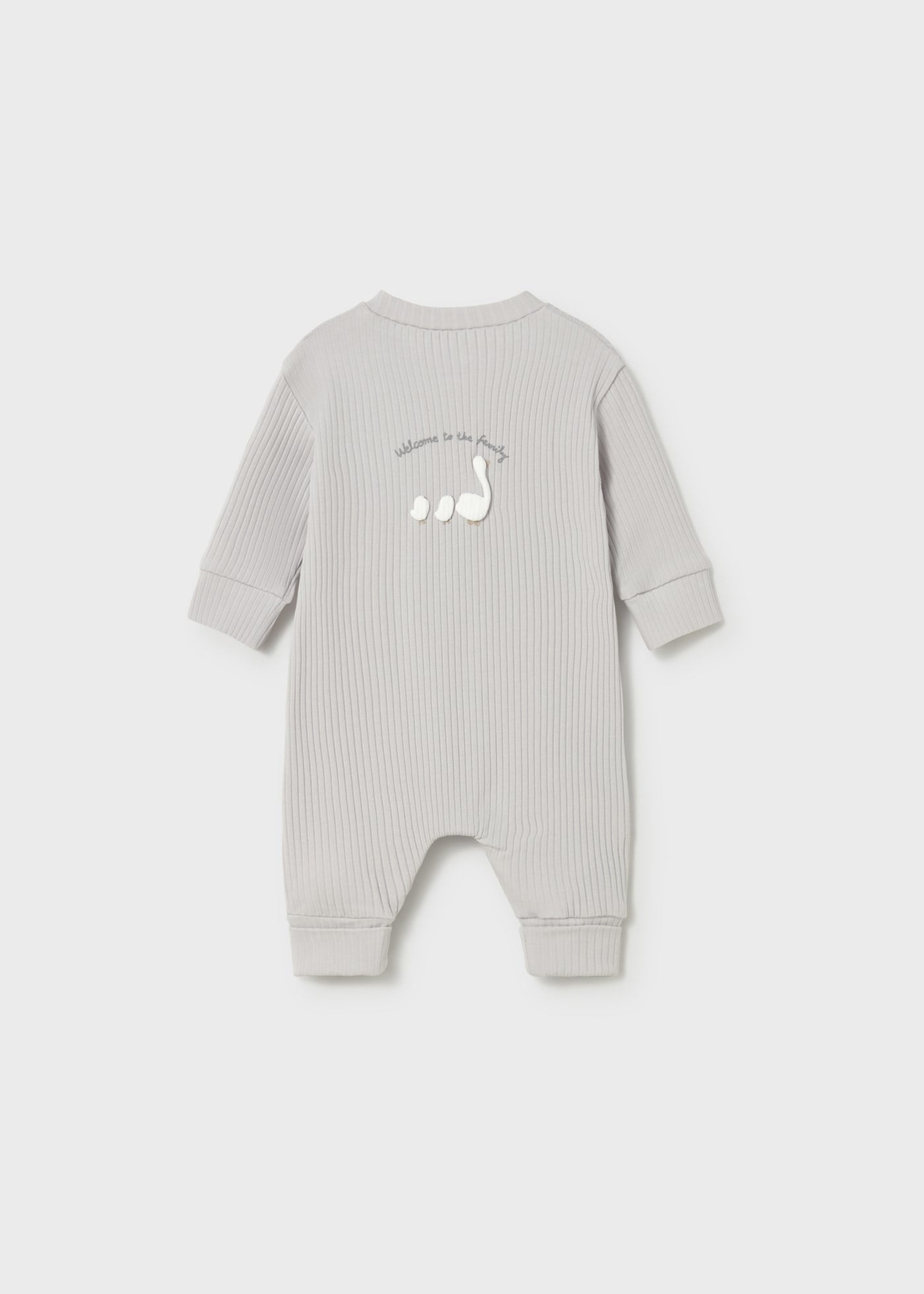 Mayoral Newborn Baby Boy Ribbed Romper Grey