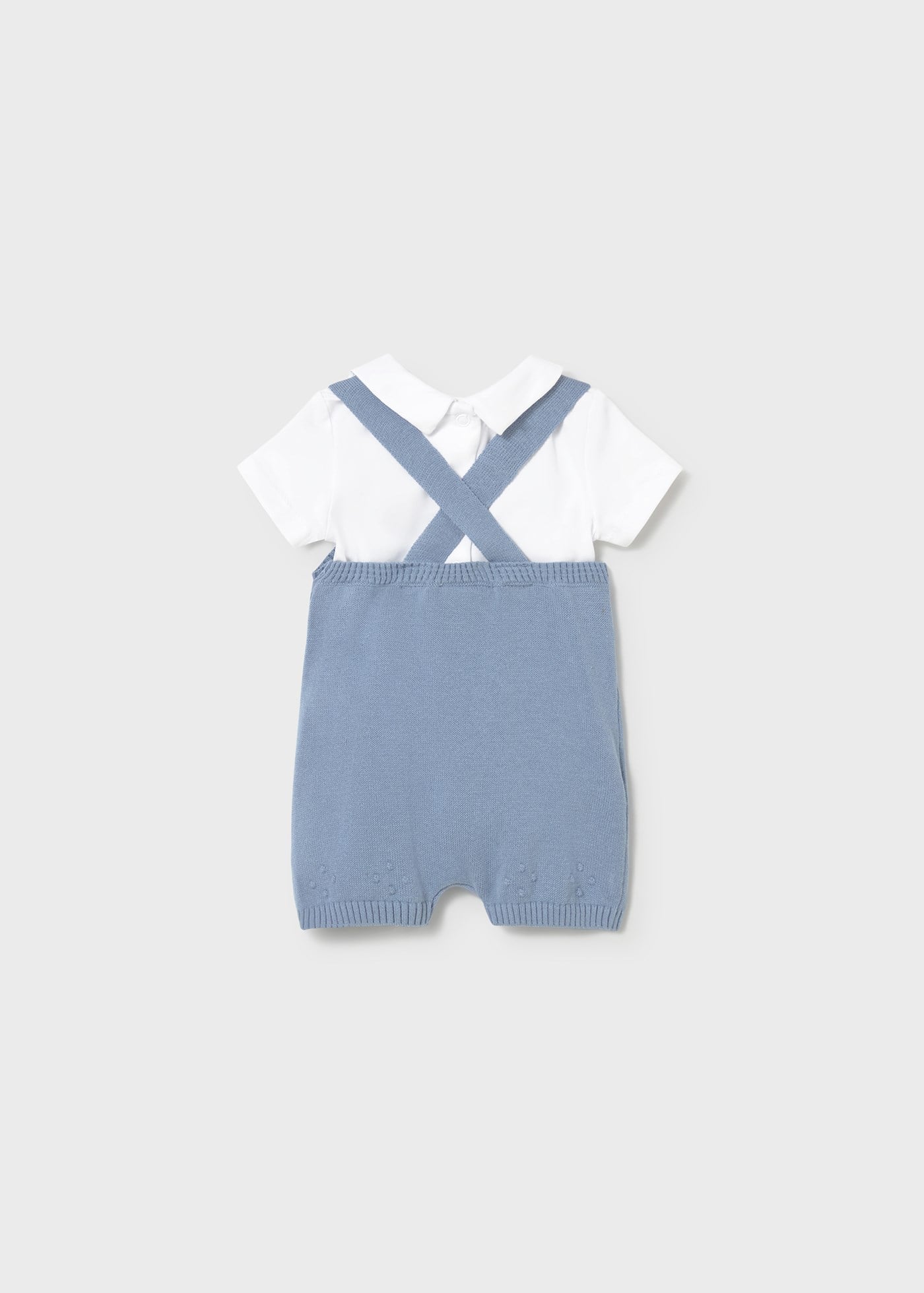 Mayoral Newborn Baby Boy Mercerized Overalls Blue