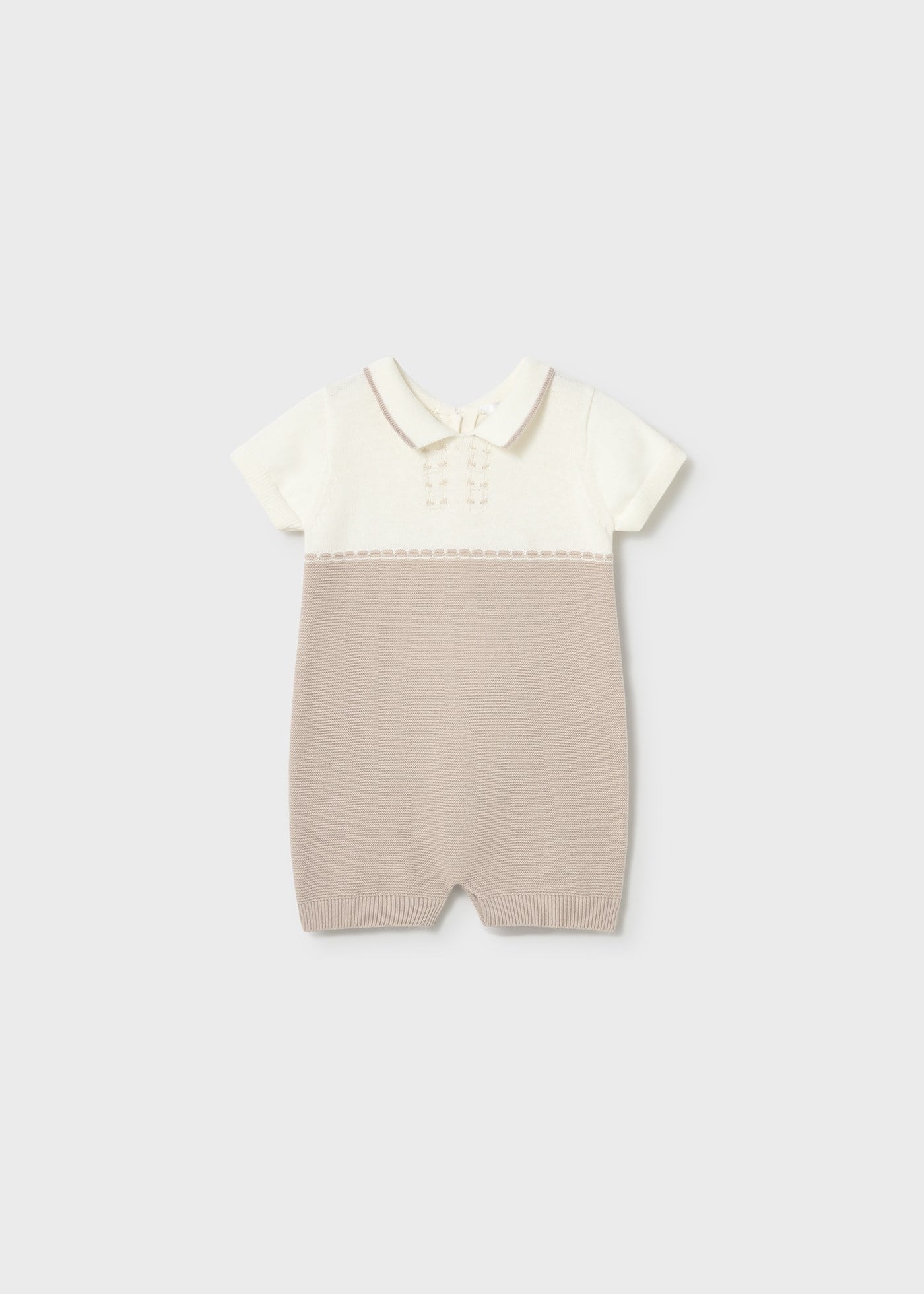 Mayoral Newborn Baby Boy Mercerized Overalls Beige