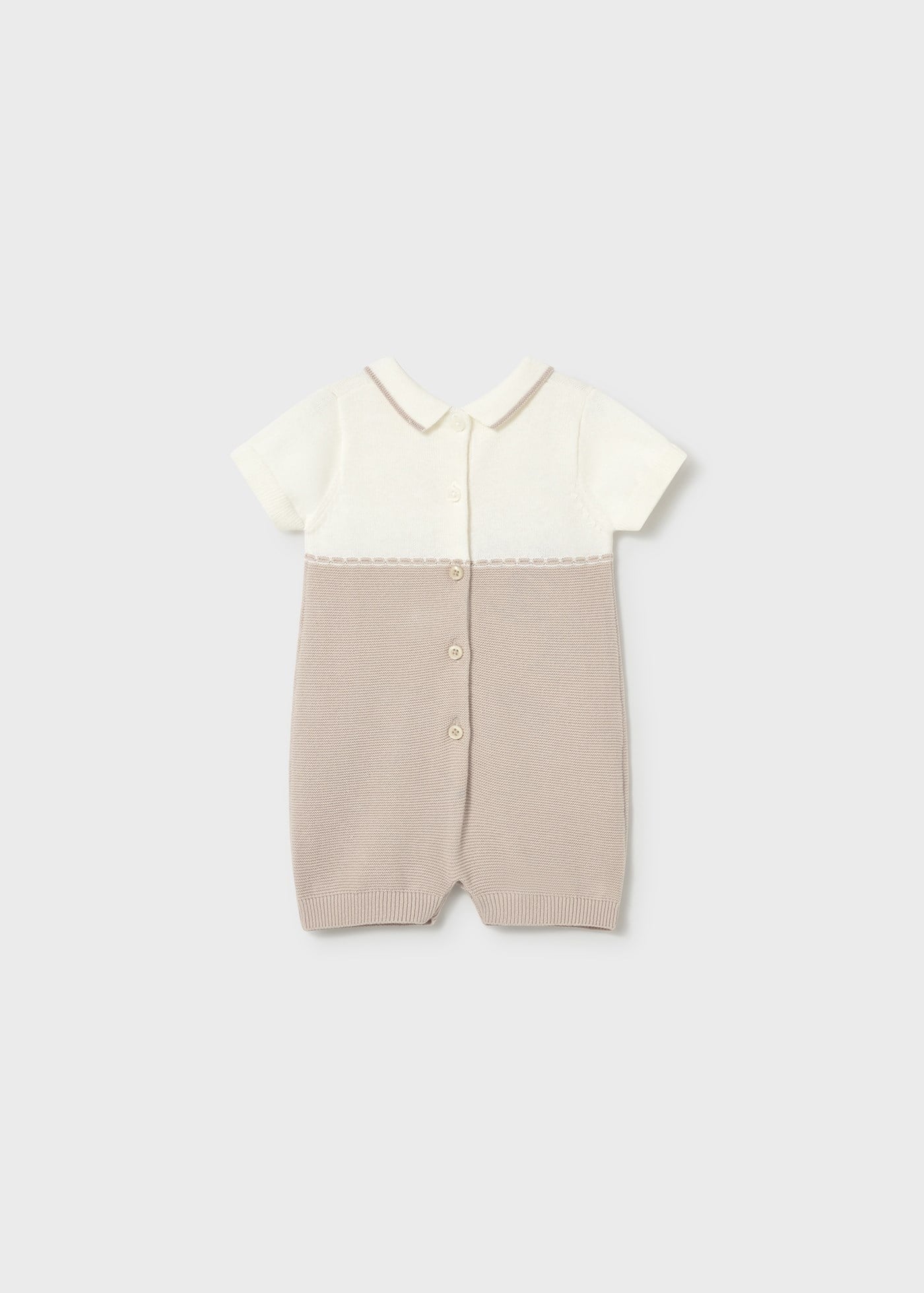Mayoral Newborn Baby Boy Mercerized Overalls Beige