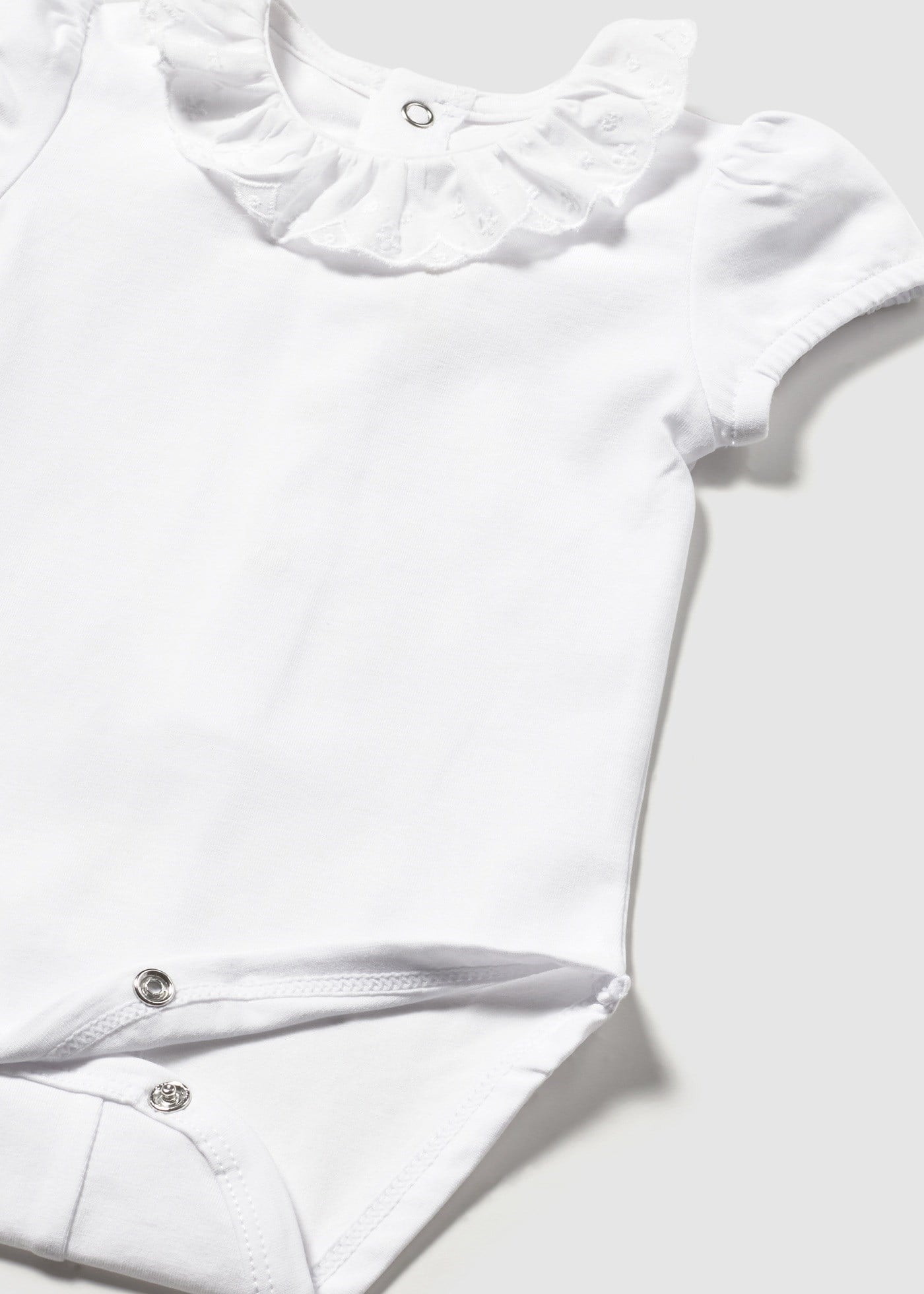 Mayoral Newborn Baby Girl Baby Collar Bodysuit White