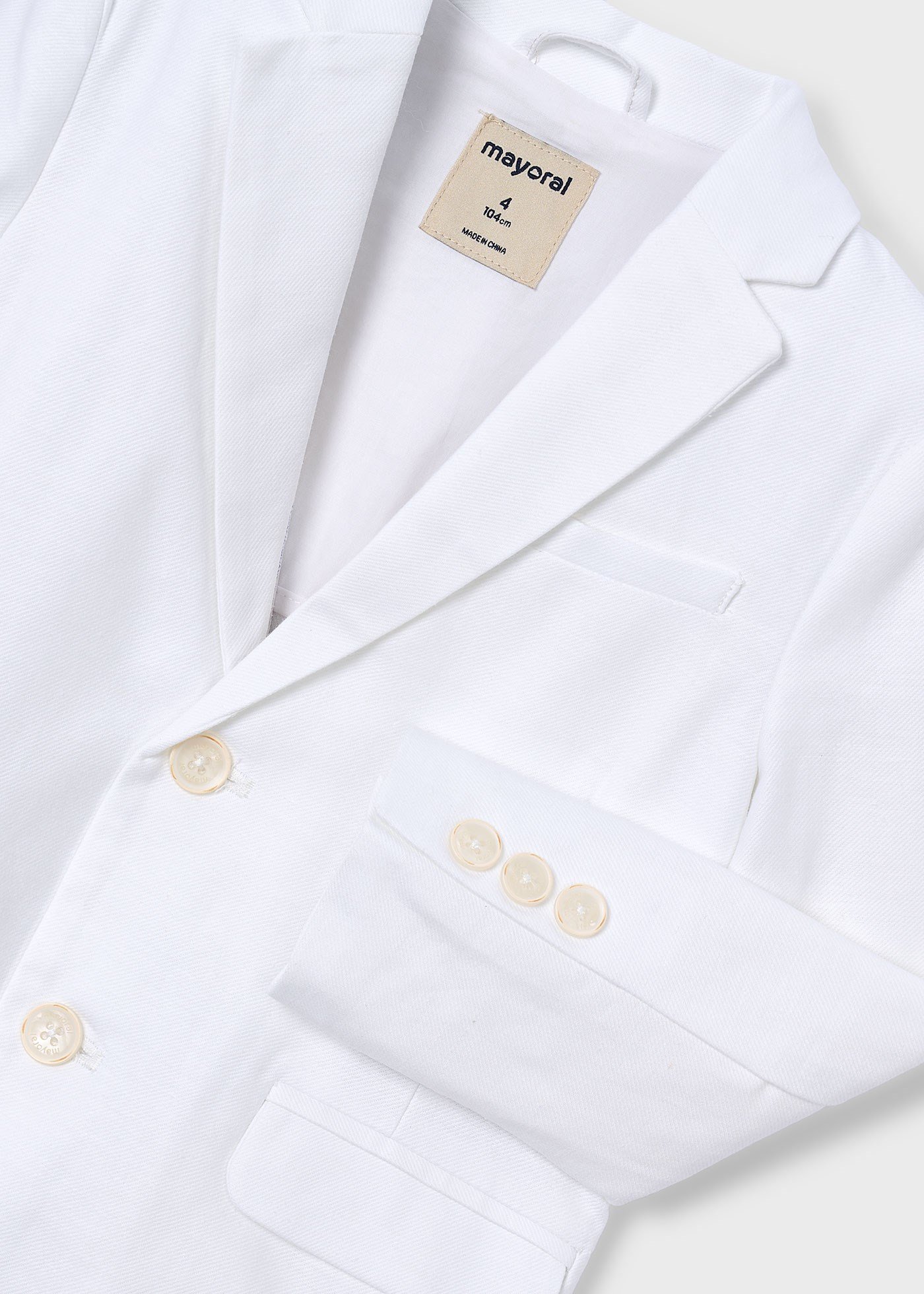 Mayoral Boys' Linen Jacket White