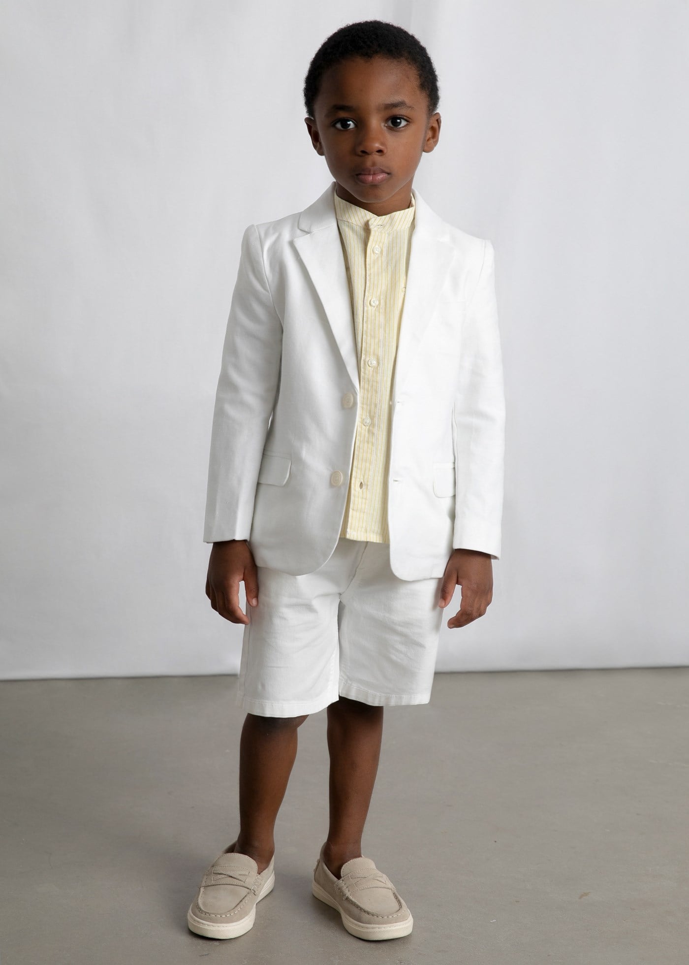 Mayoral Boys' Linen Jacket White