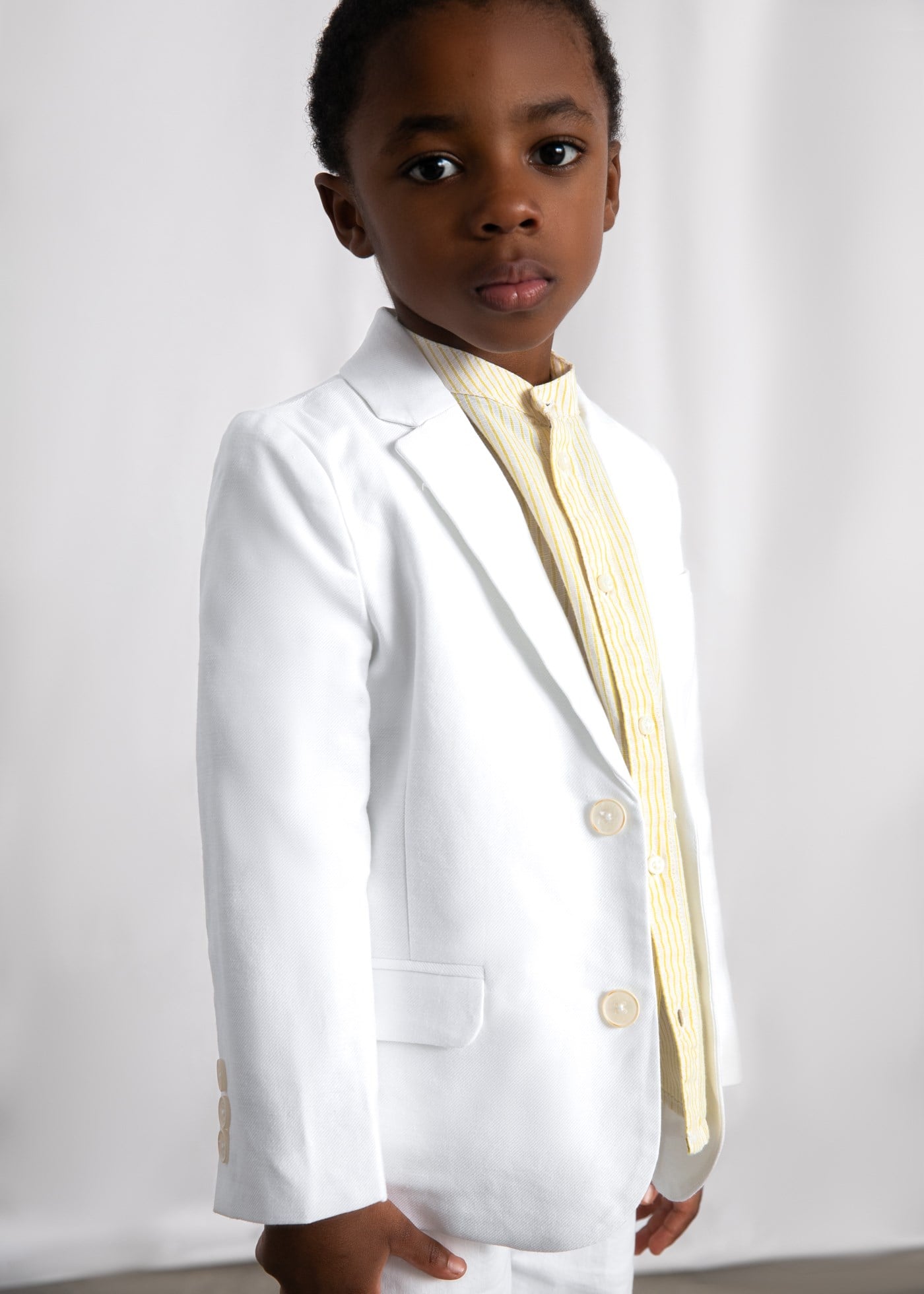 Mayoral Boys' Linen Jacket White