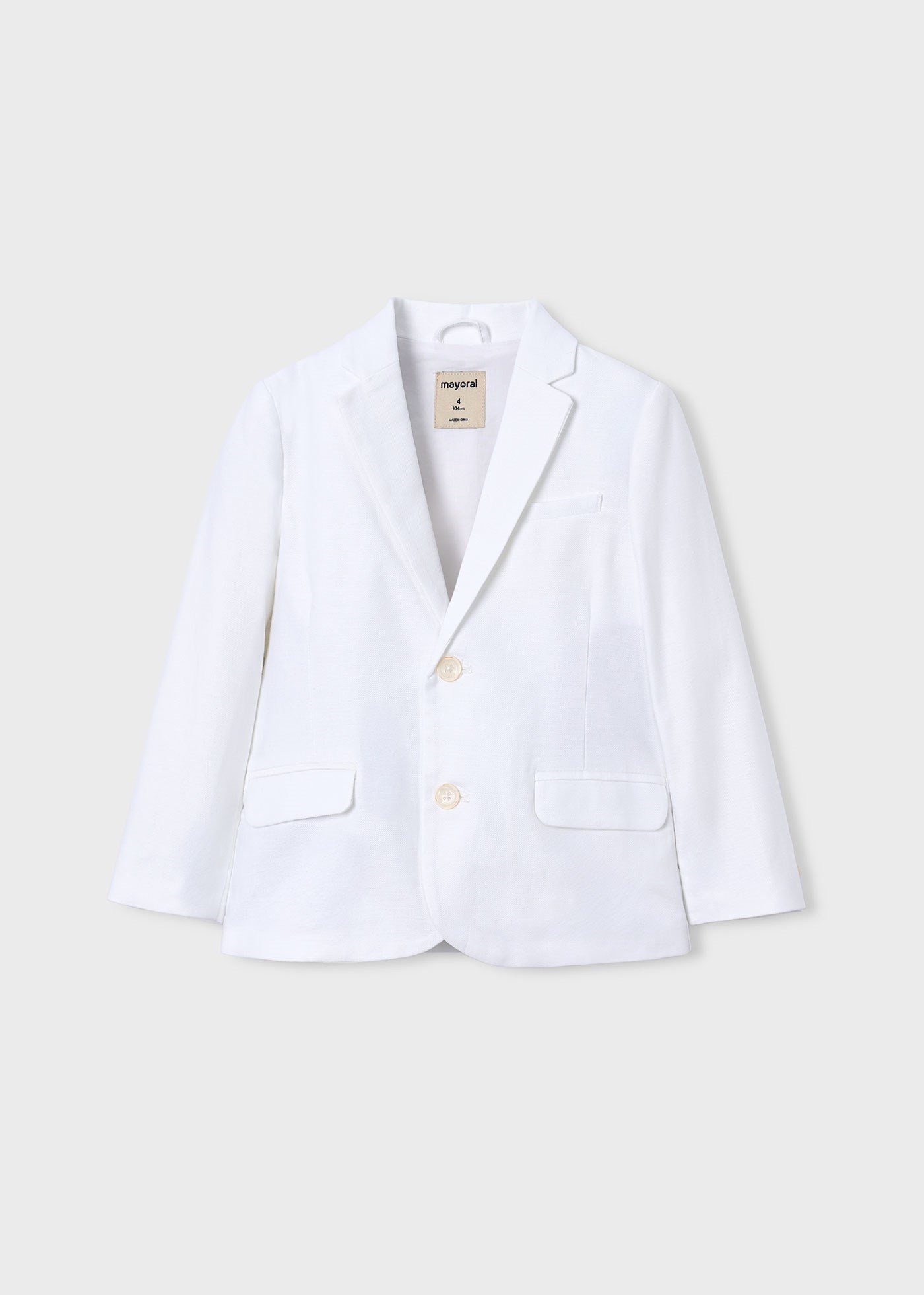 Mayoral Boys' Linen Jacket White