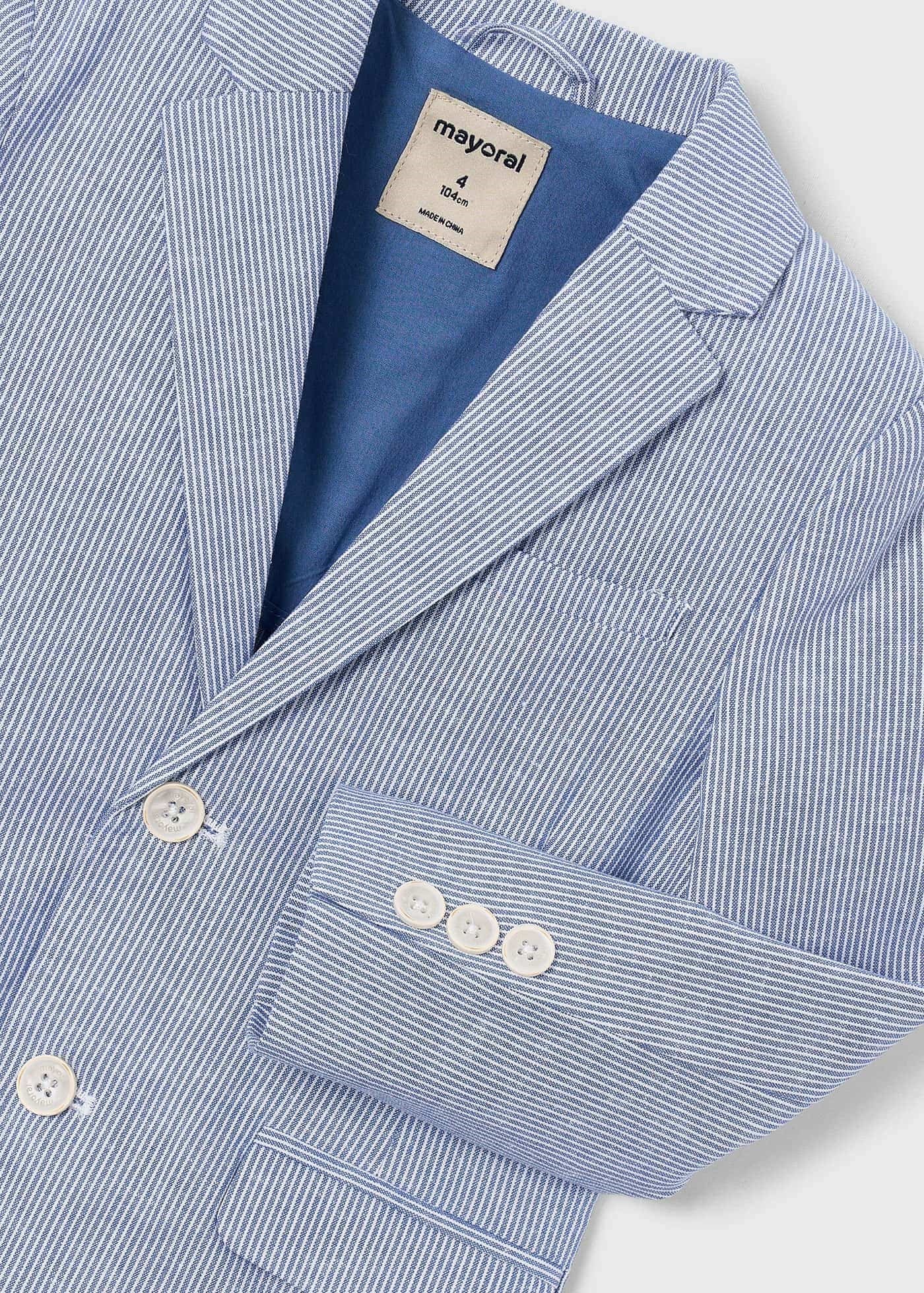 Mayoral Boys' Linen Jacket, Blue