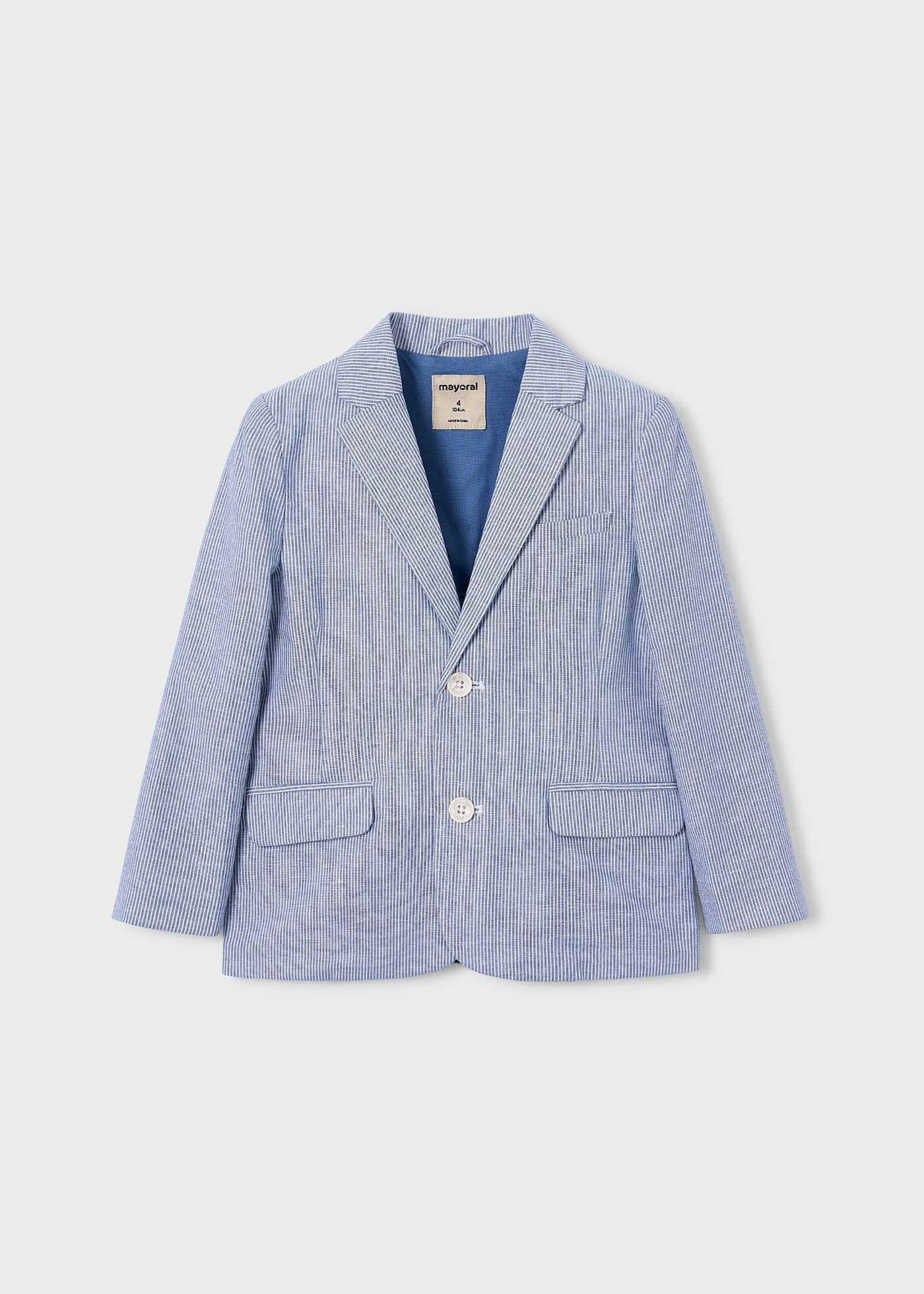 Mayoral Boys' Linen Jacket, Blue