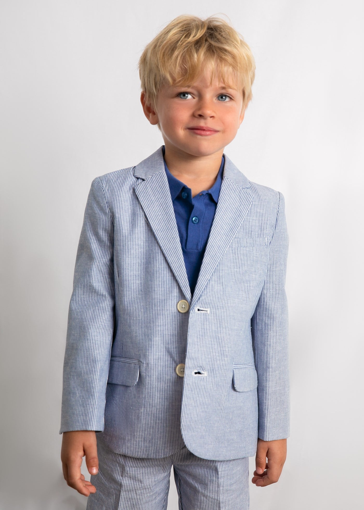 Mayoral Boys' Linen Jacket, Blue