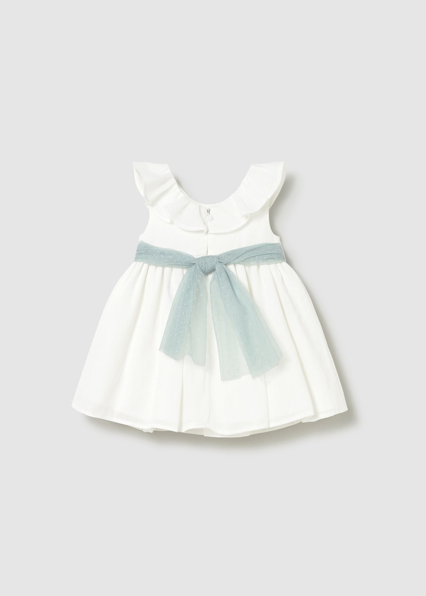 Mayoral Baby Girl Belt Dress Cream