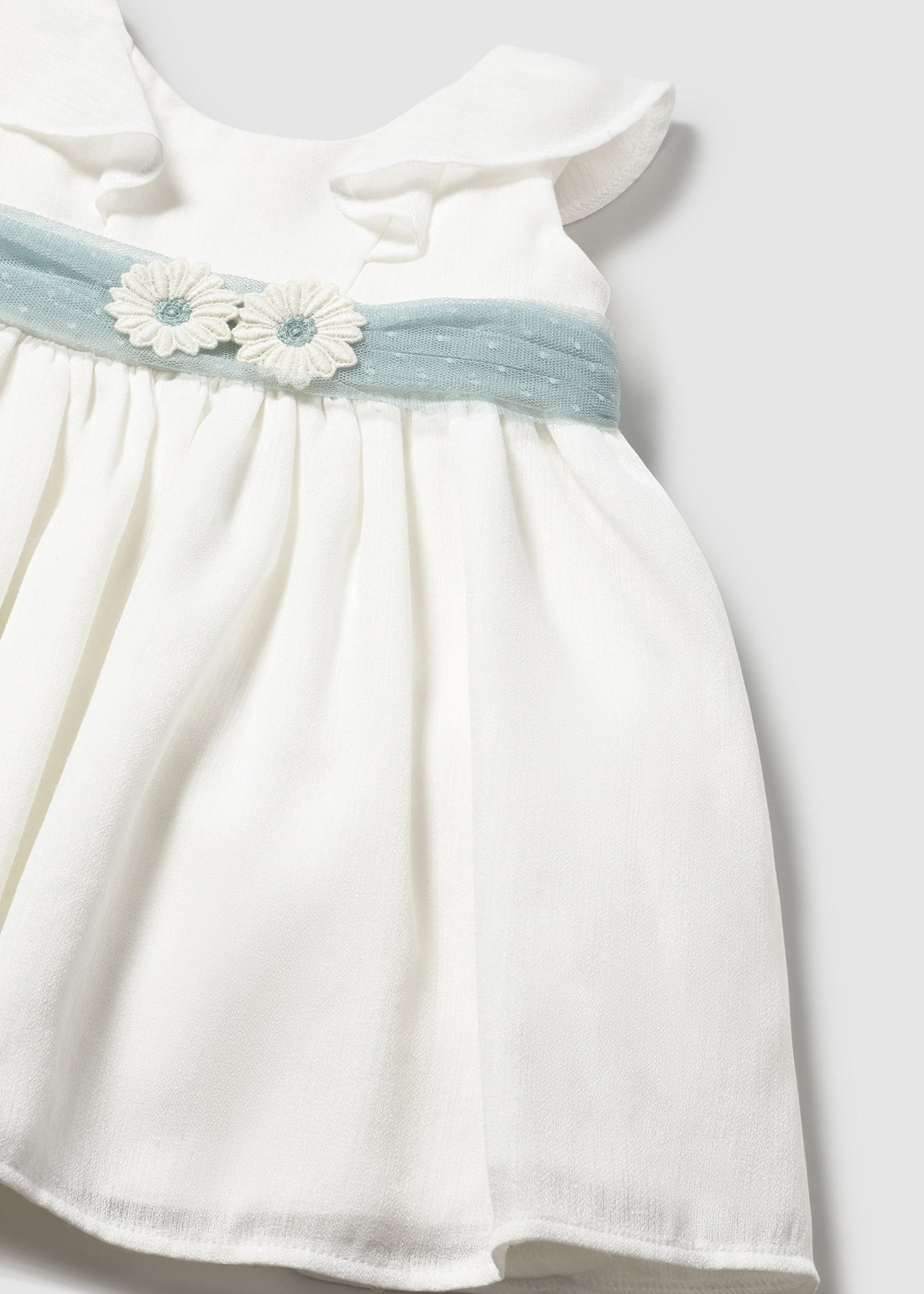 Mayoral Baby Girl Belt Dress Cream