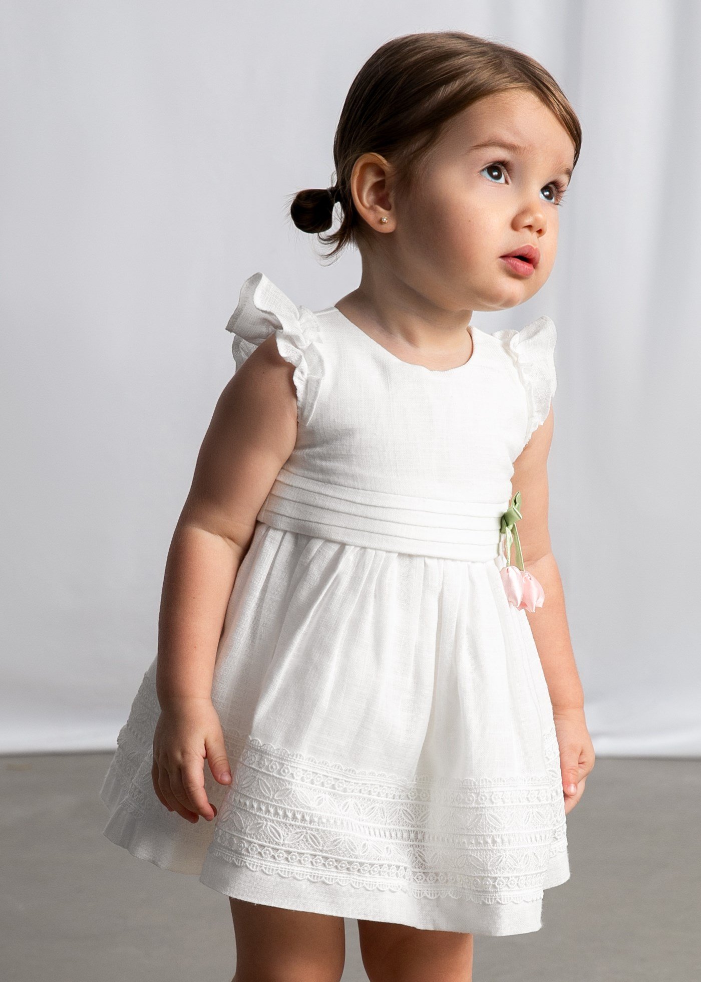 Mayoral Baby Girl Tulip Dress Cream