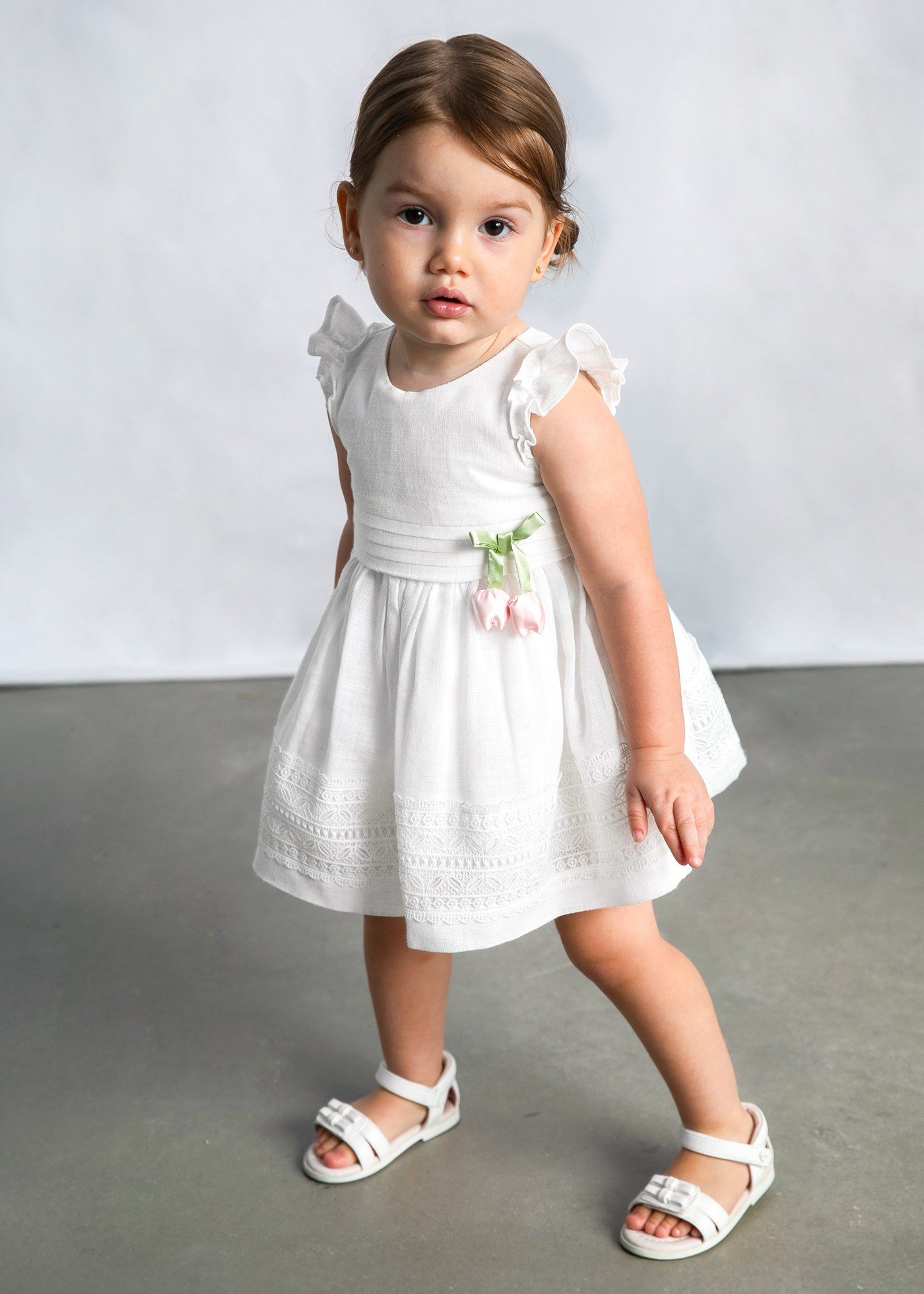 Mayoral Baby Girl Tulip Dress Cream