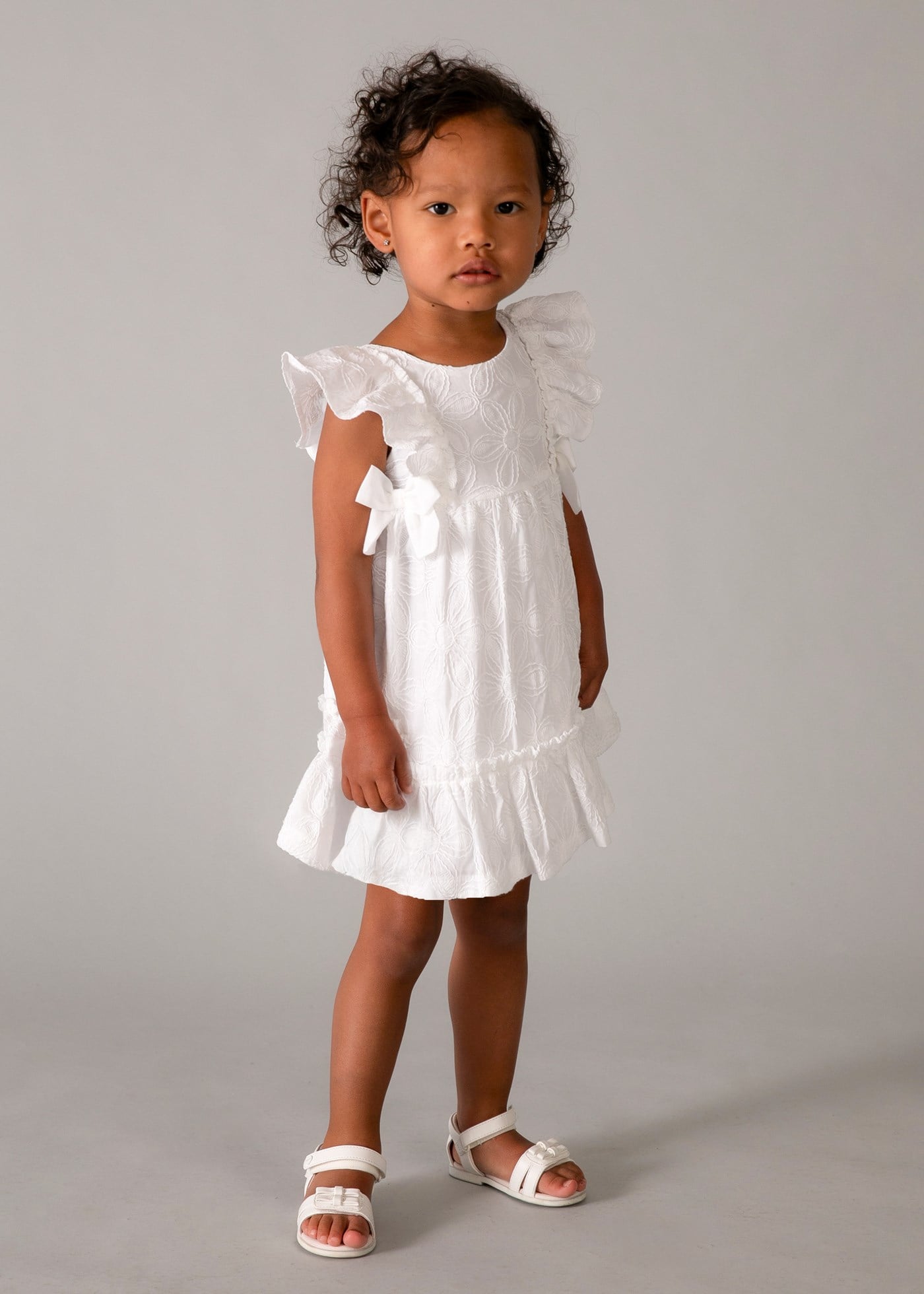 Mayoral Baby Girl Dress Cream