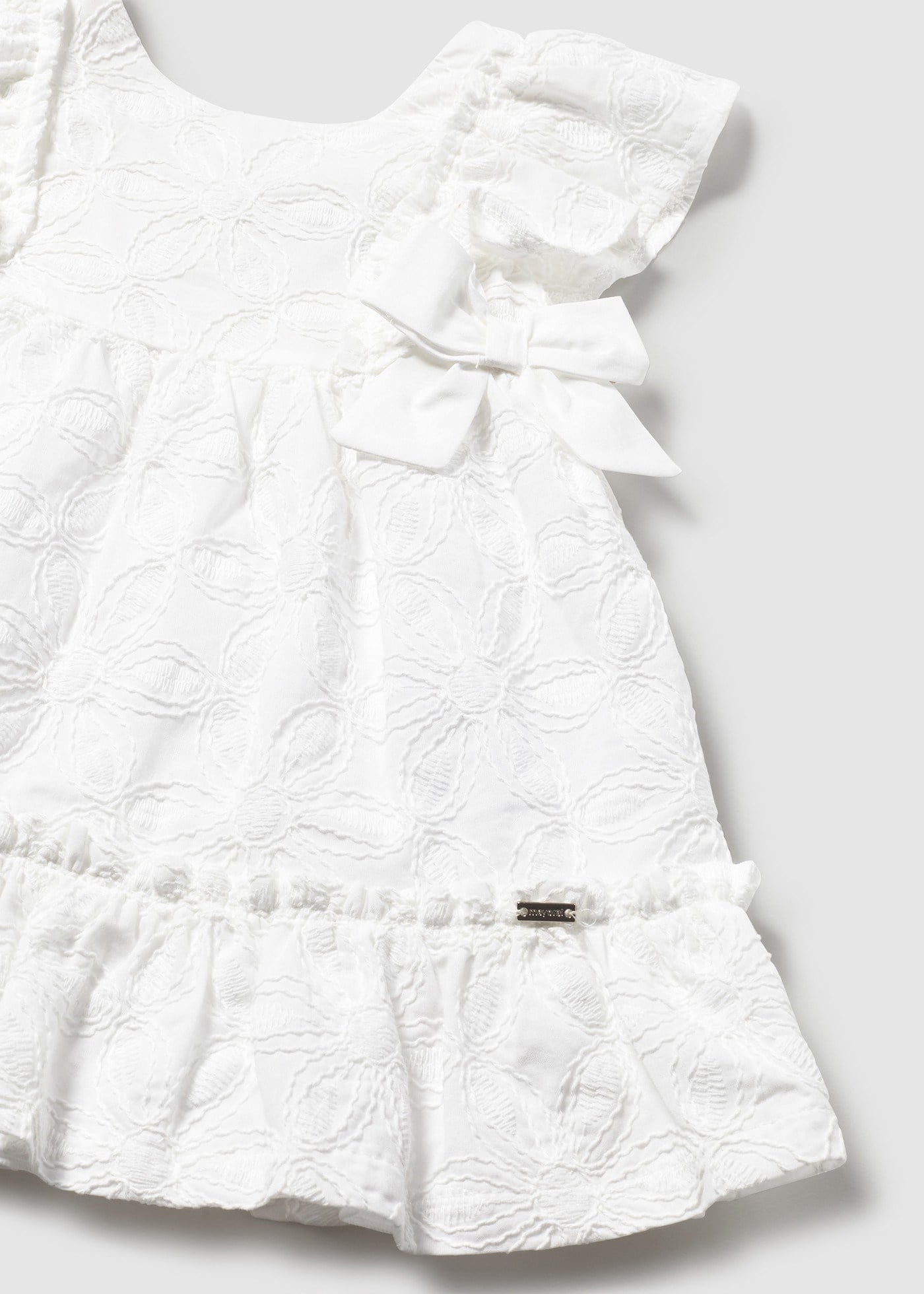 Mayoral Baby Girl Dress Cream