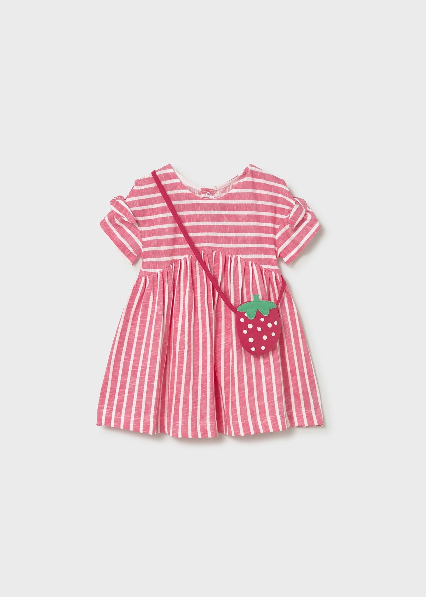 Mayoral Baby Girl Cotton Dress with Bag, Red