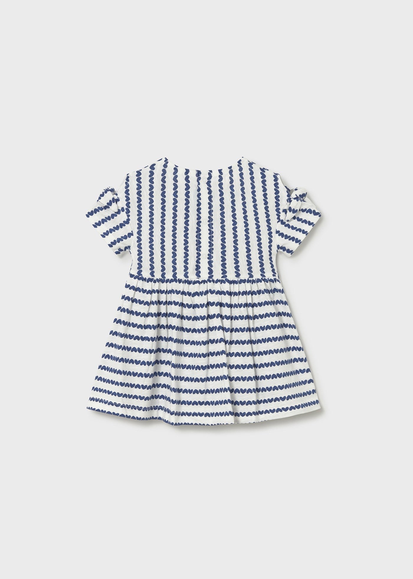 Mayoral Baby Girl Cotton Dress with Bag, Navy Blue