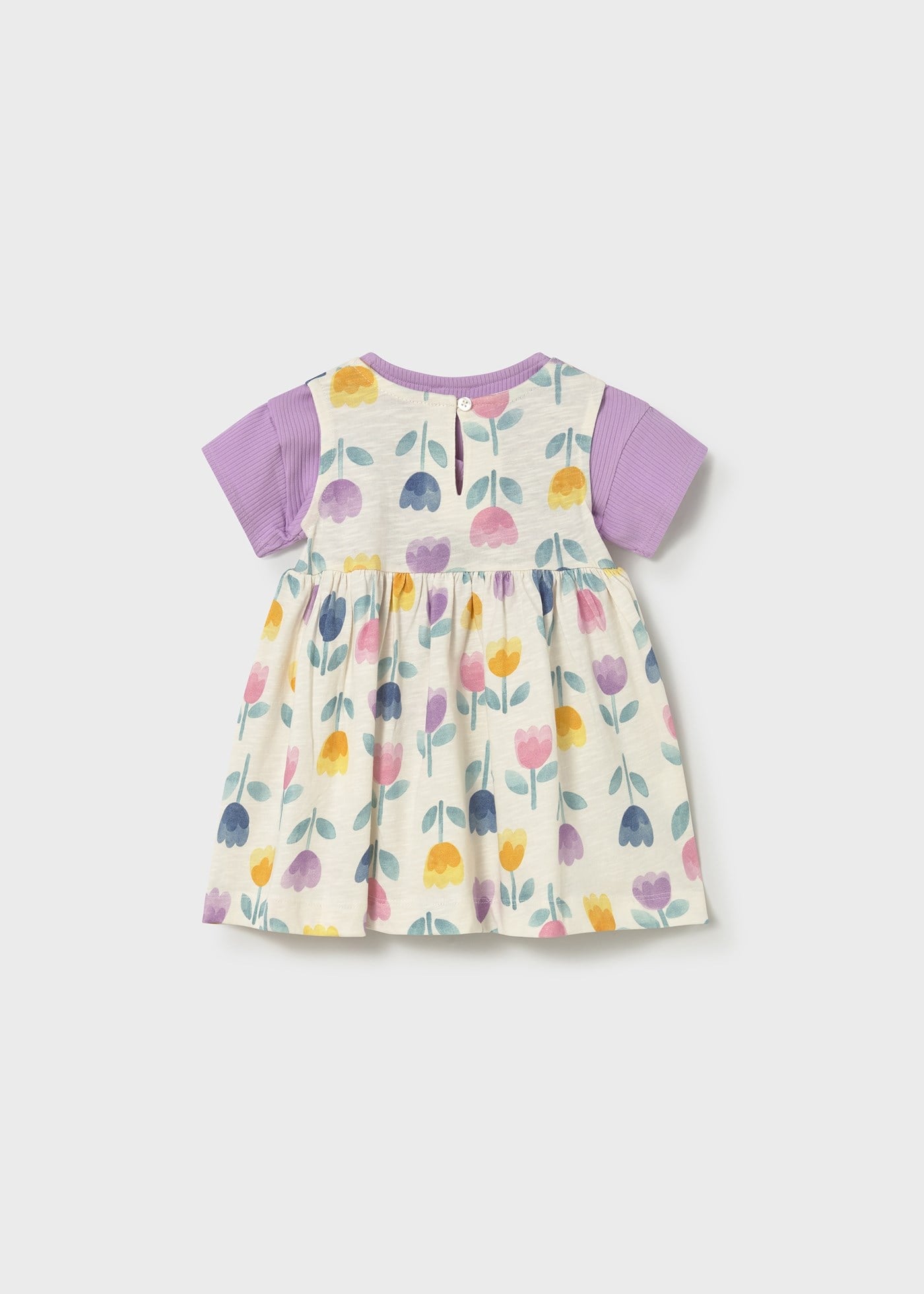 Mayoral Baby Girl Floral Dress Purple