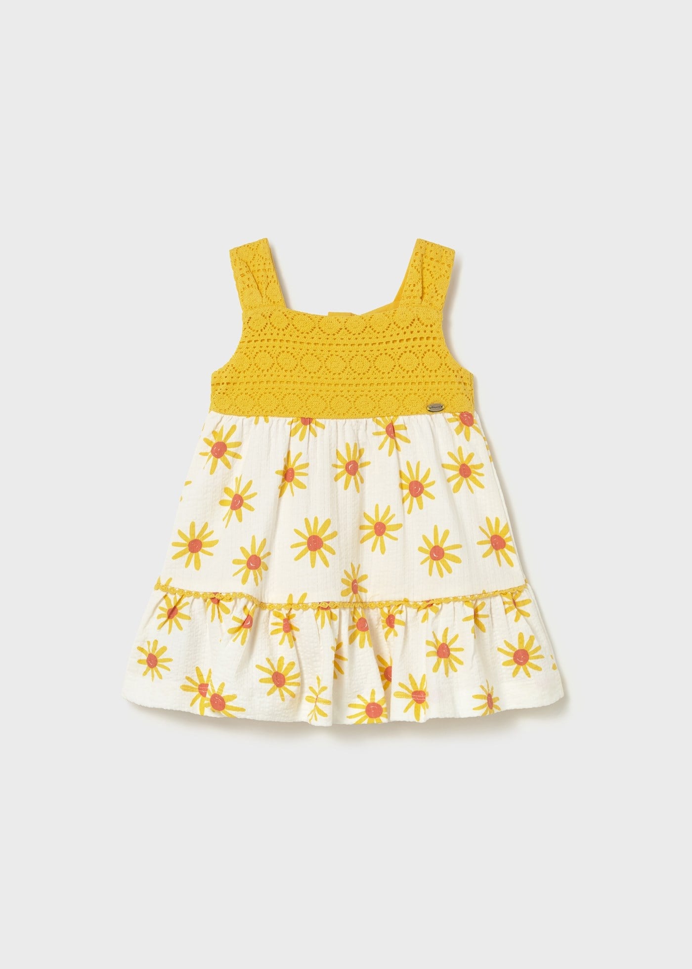 Mayoral Kız Bebek Papatyalı Elbise Sarı
