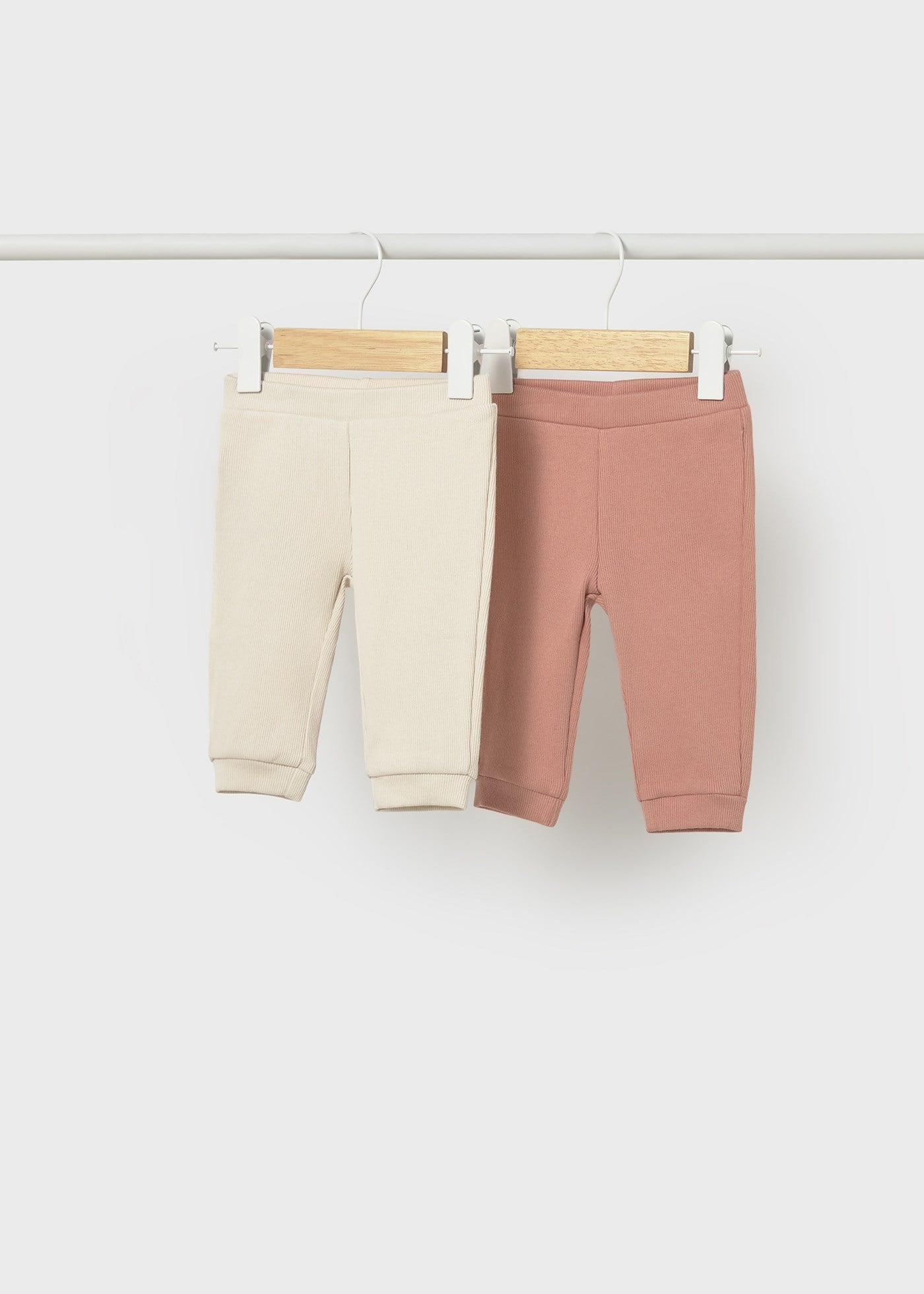 Mayoral Newborn Baby Two-Piece Sweatpants Set, Beige
