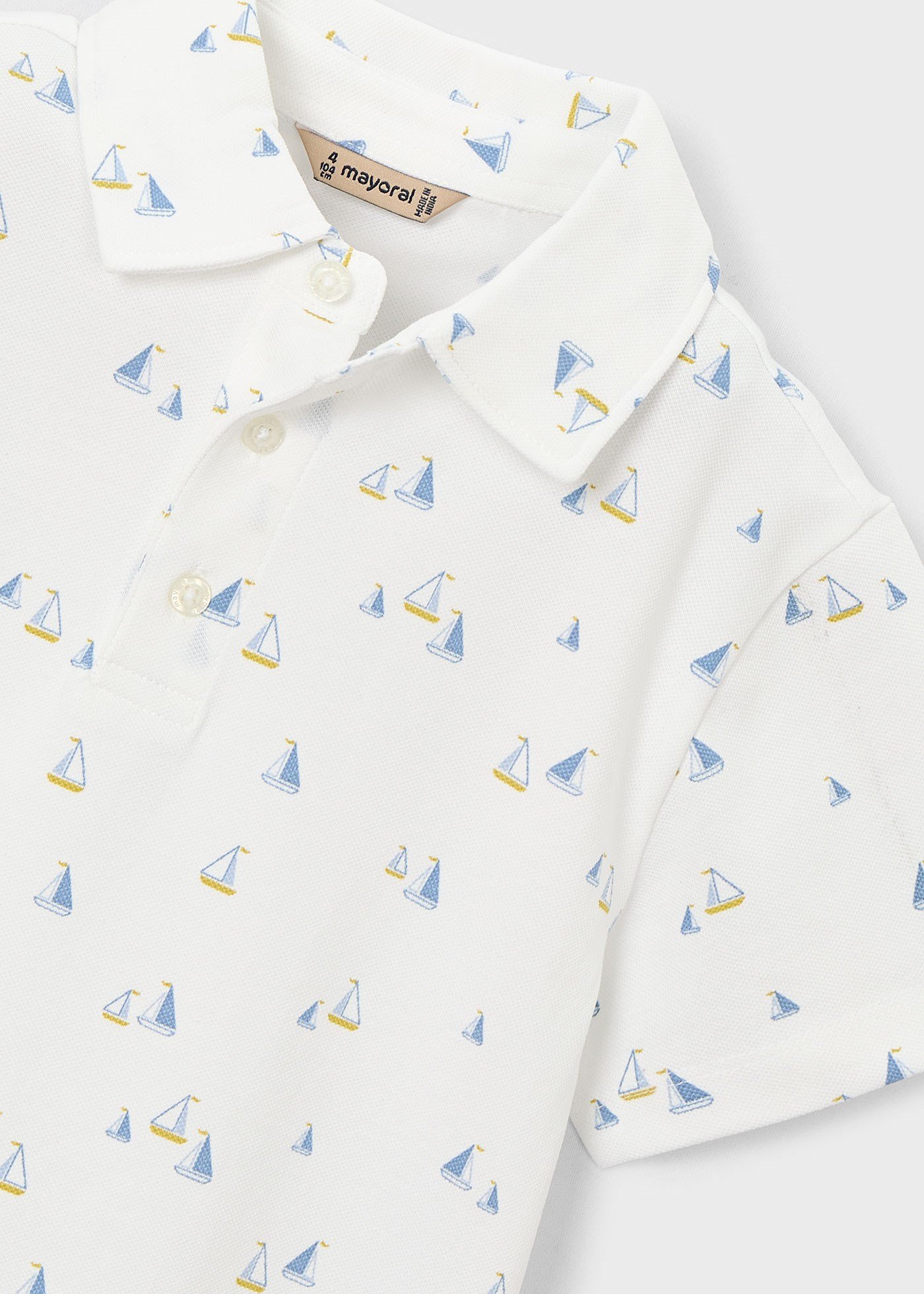 Mayoral Boys' Printed Short-Sleeve Shirt White