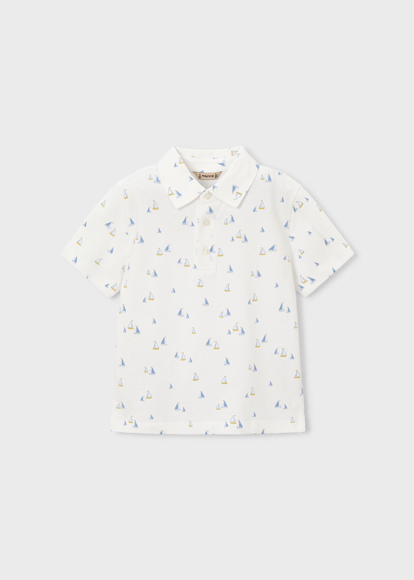 Mayoral Boys' Printed Short-Sleeve Shirt White