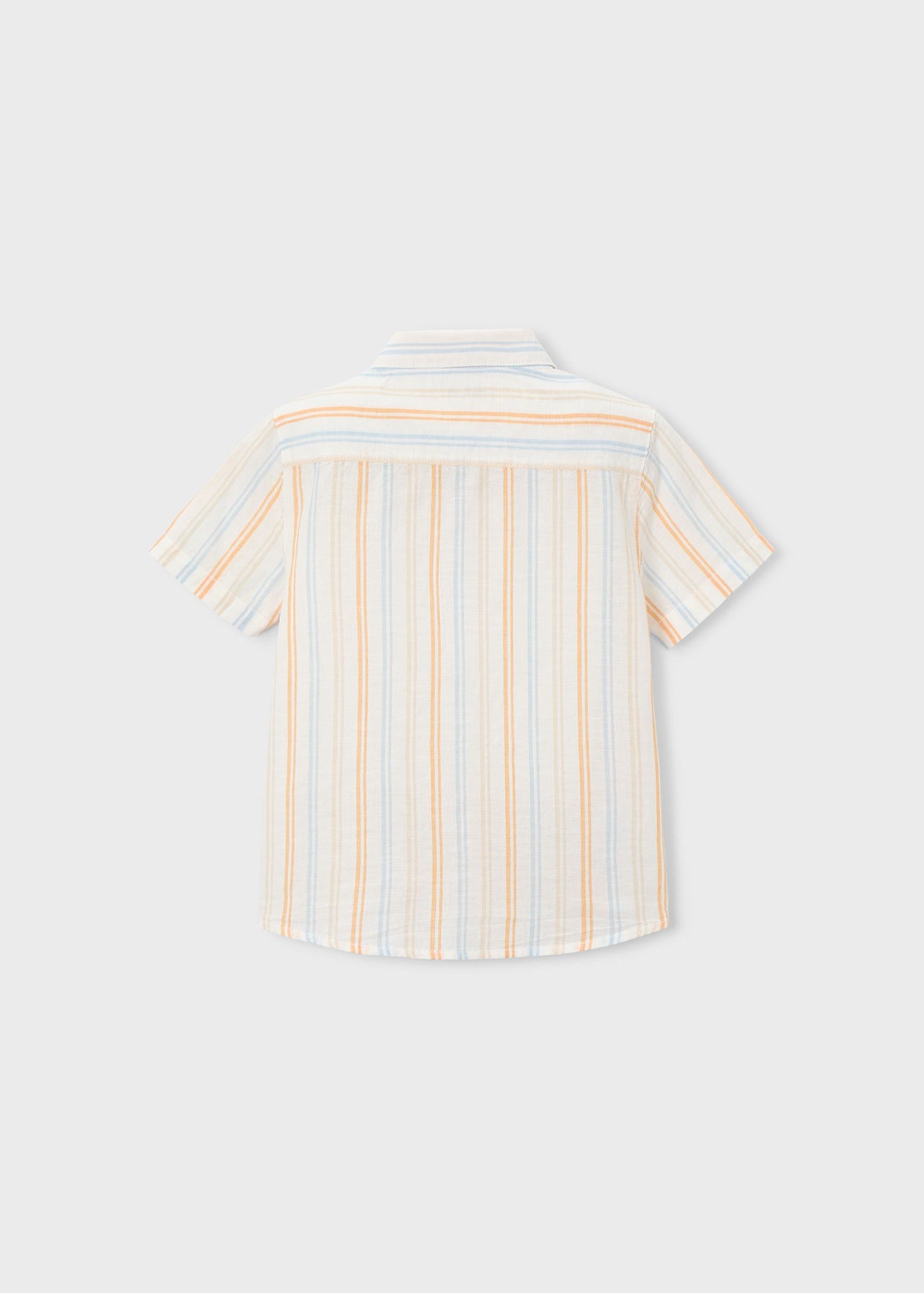 Mayoral Boys' Short-Sleeve Linen Shirt Orange